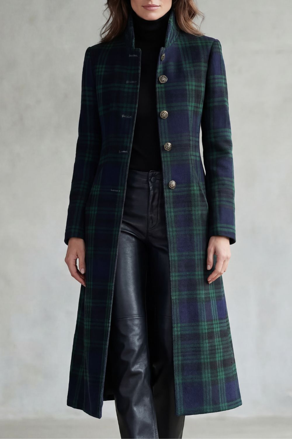 Rowleigh – Highland check silhouette – Wool blend coat-10475328143703-ZARA MAE LONDON