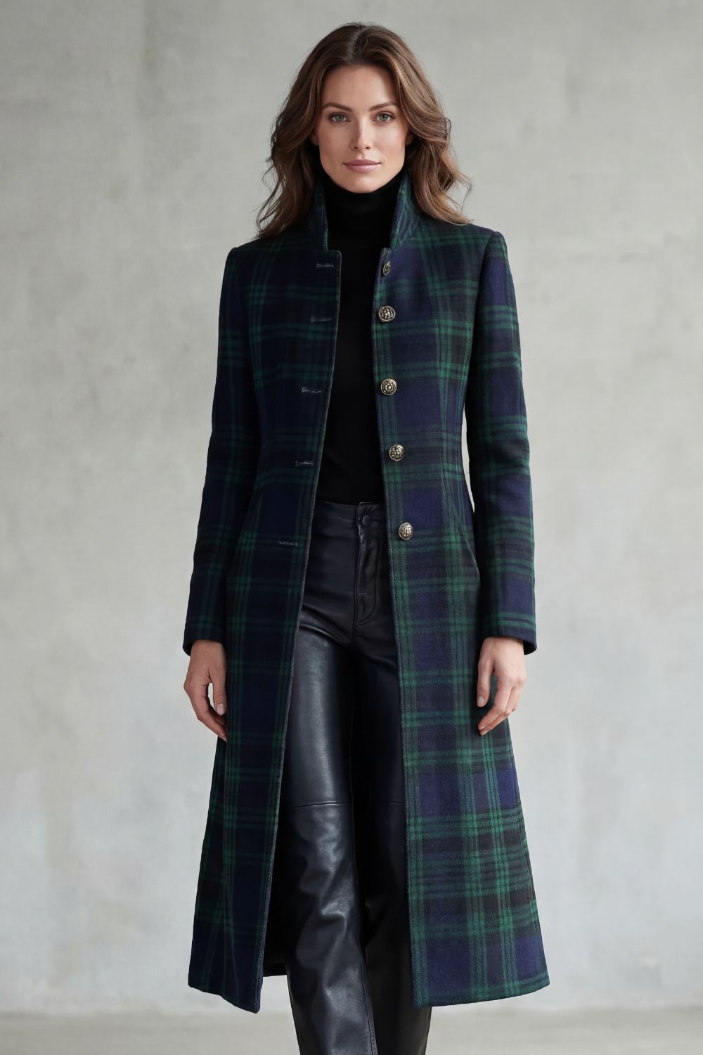 Rowleigh – Highland check silhouette – Wool blend coat-10475328143703-ZARA MAE LONDON