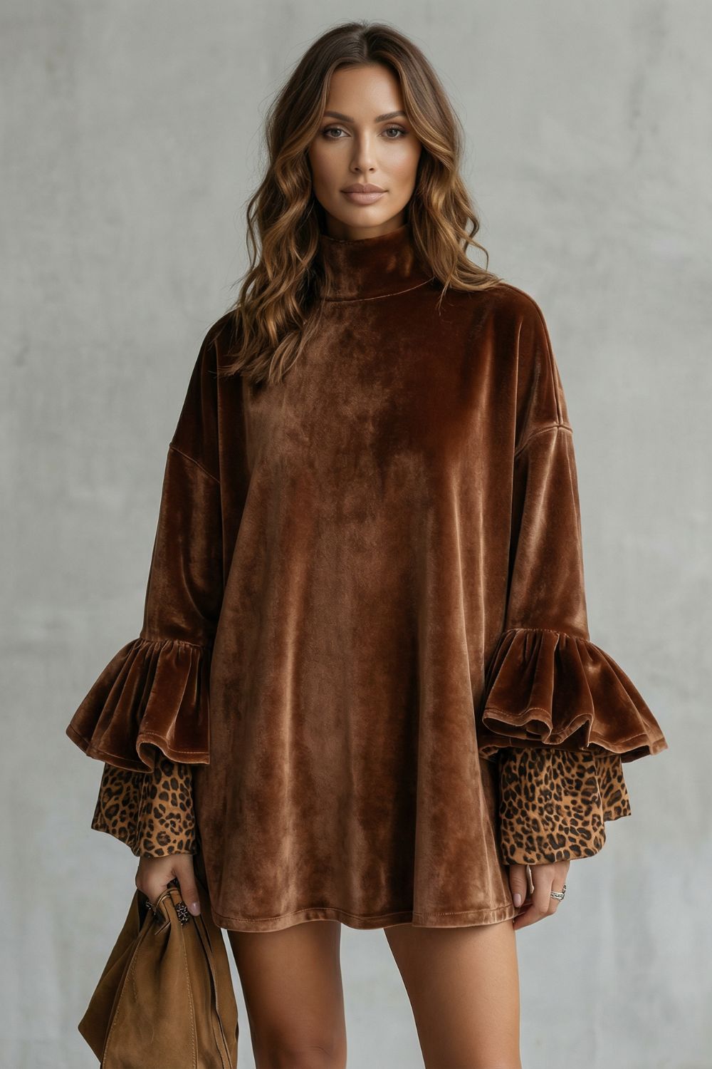 Velanique – Tiered sleeve detail – Velvet mini dress-10452986593623-ZARA MAE LONDON