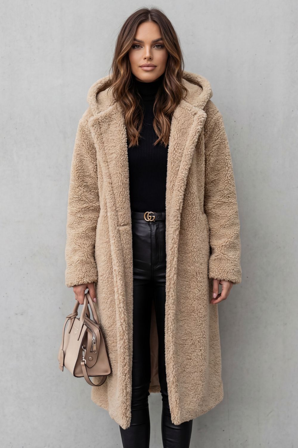 Fioranta – Plush hooded design – Long teddy coat-10469801197911-ZARA MAE LONDON