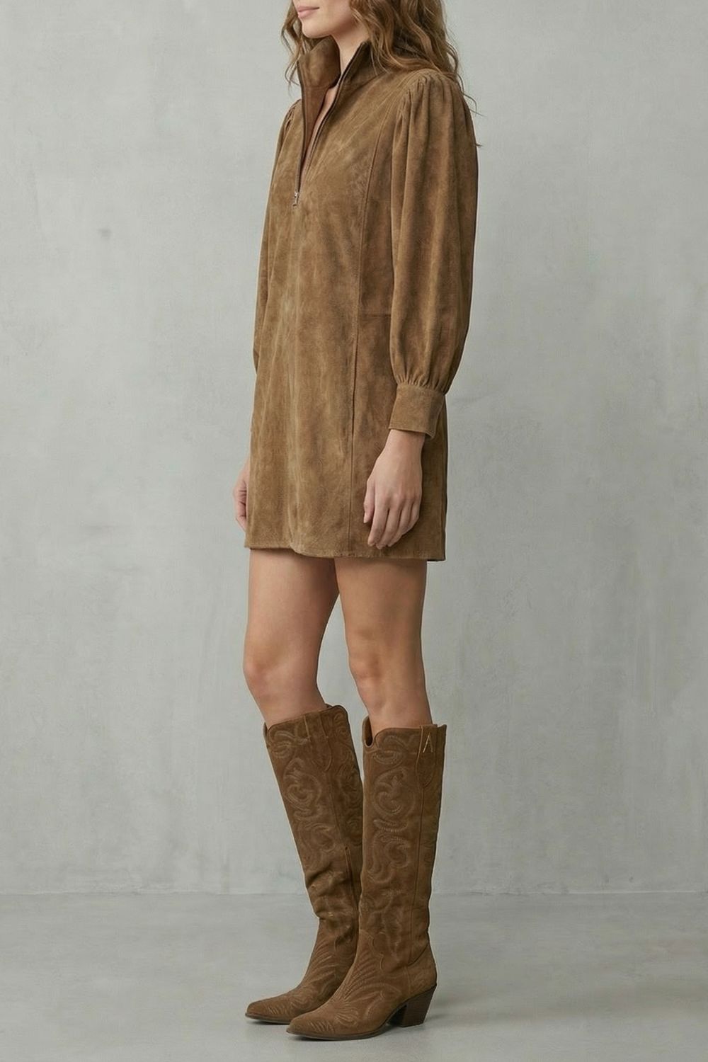 Valmira – Suede vintage charm – Mini dress-10452987576663-ZARA MAE LONDON