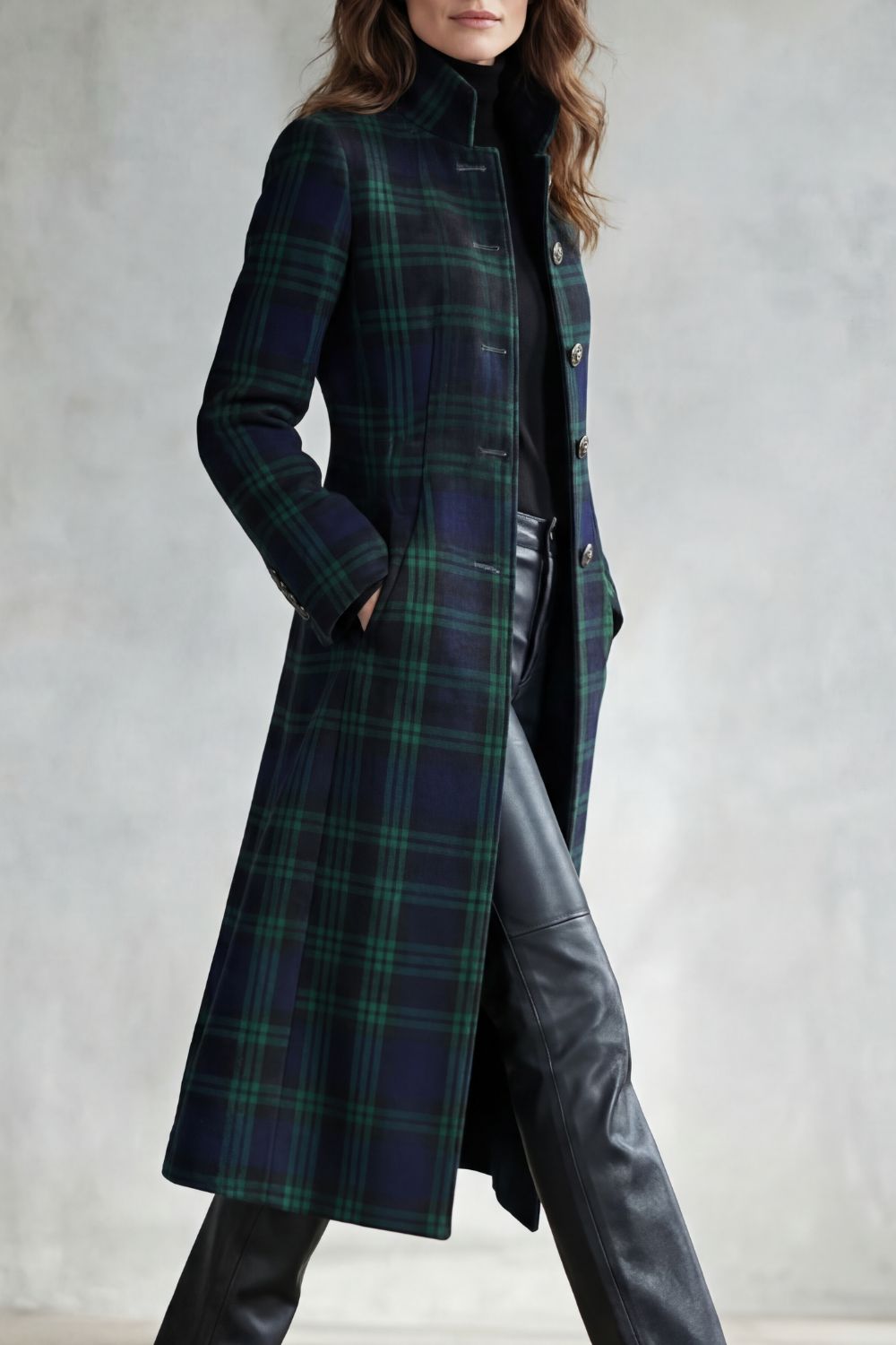 Rowleigh – Highland check silhouette – Wool blend coat-10475328143703-ZARA MAE LONDON
