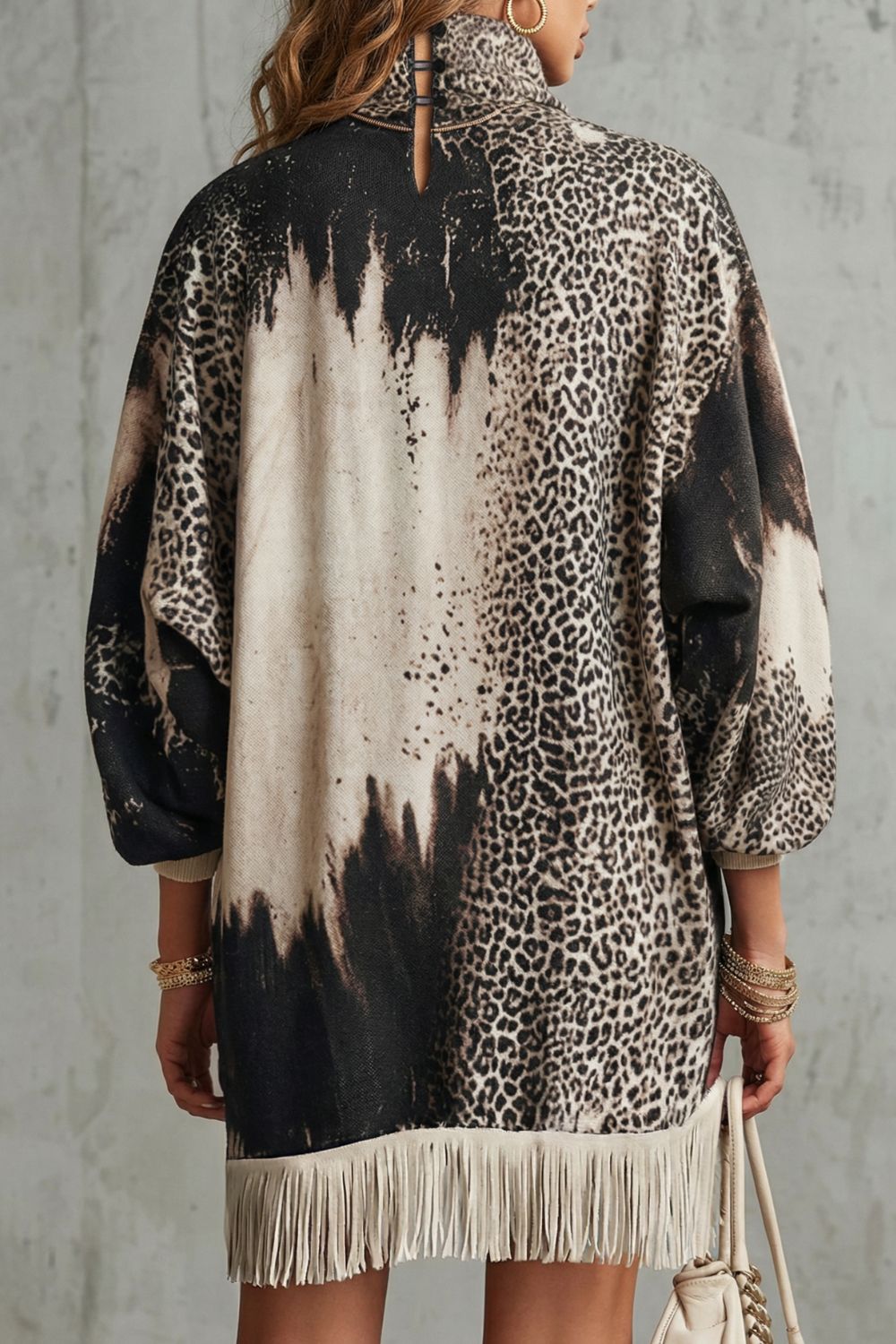 Solenne – Fringed hemline – Leopard mini dress-10452970275159-ZARA MAE LONDON