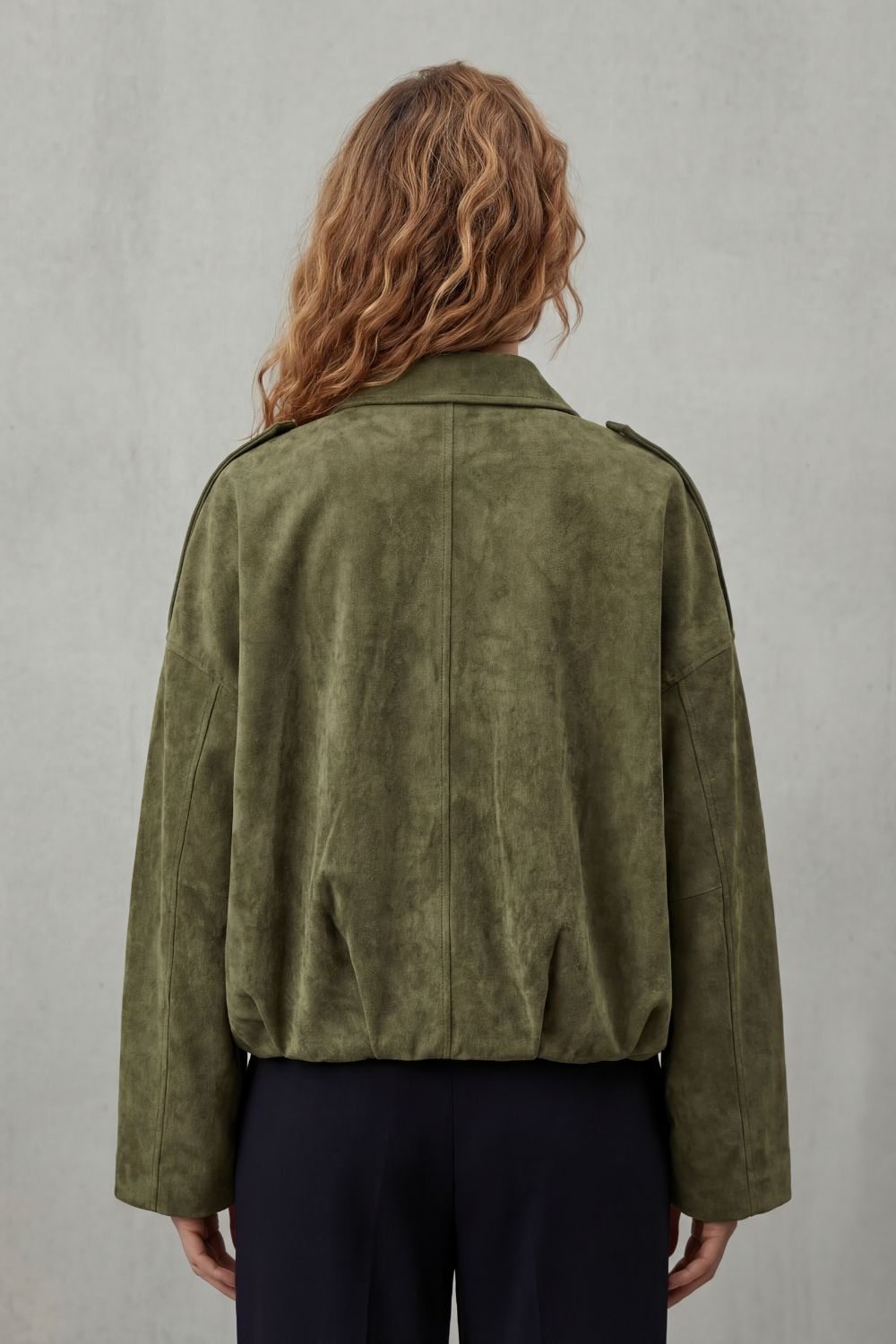 Solenné – Sculpted volume – Suede bomber jacket-10472150827351-ZARA MAE LONDON