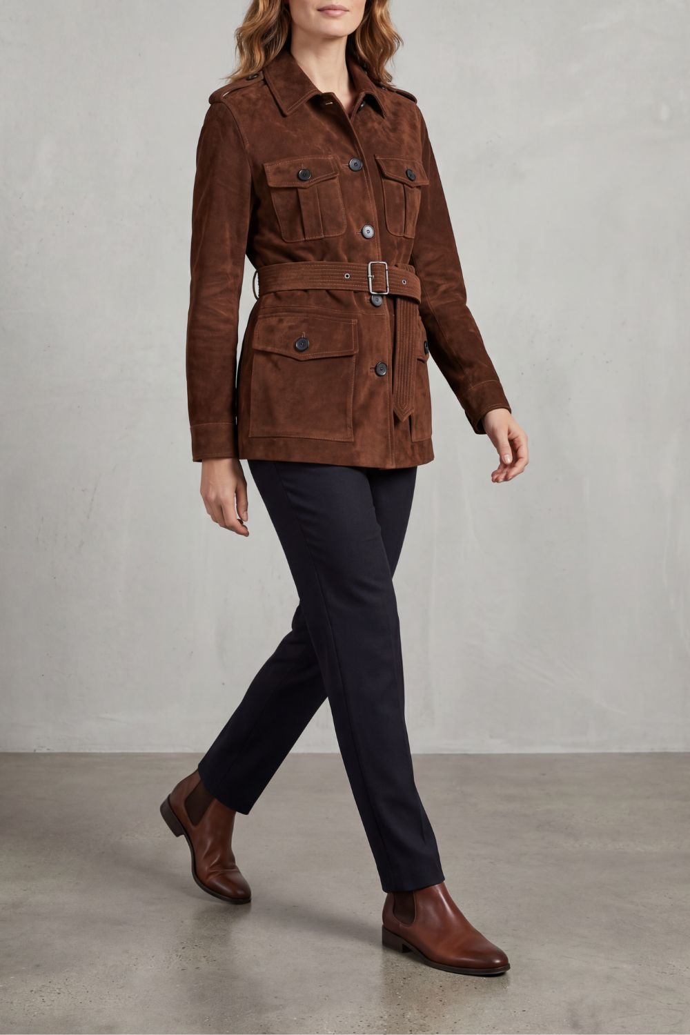 Valcarin – Belted suede style – Utility jacket-10476806177111-ZARA MAE LONDON