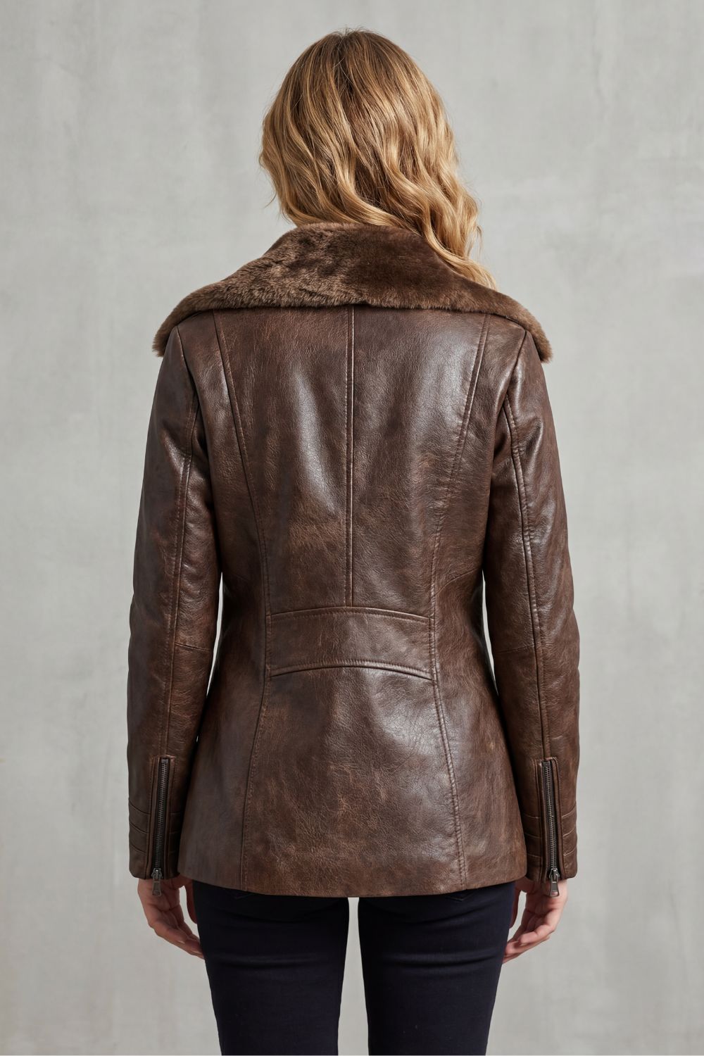 Ravella – Shearling-lined elegance – Leather jacket-10476859523415-ZARA MAE LONDON