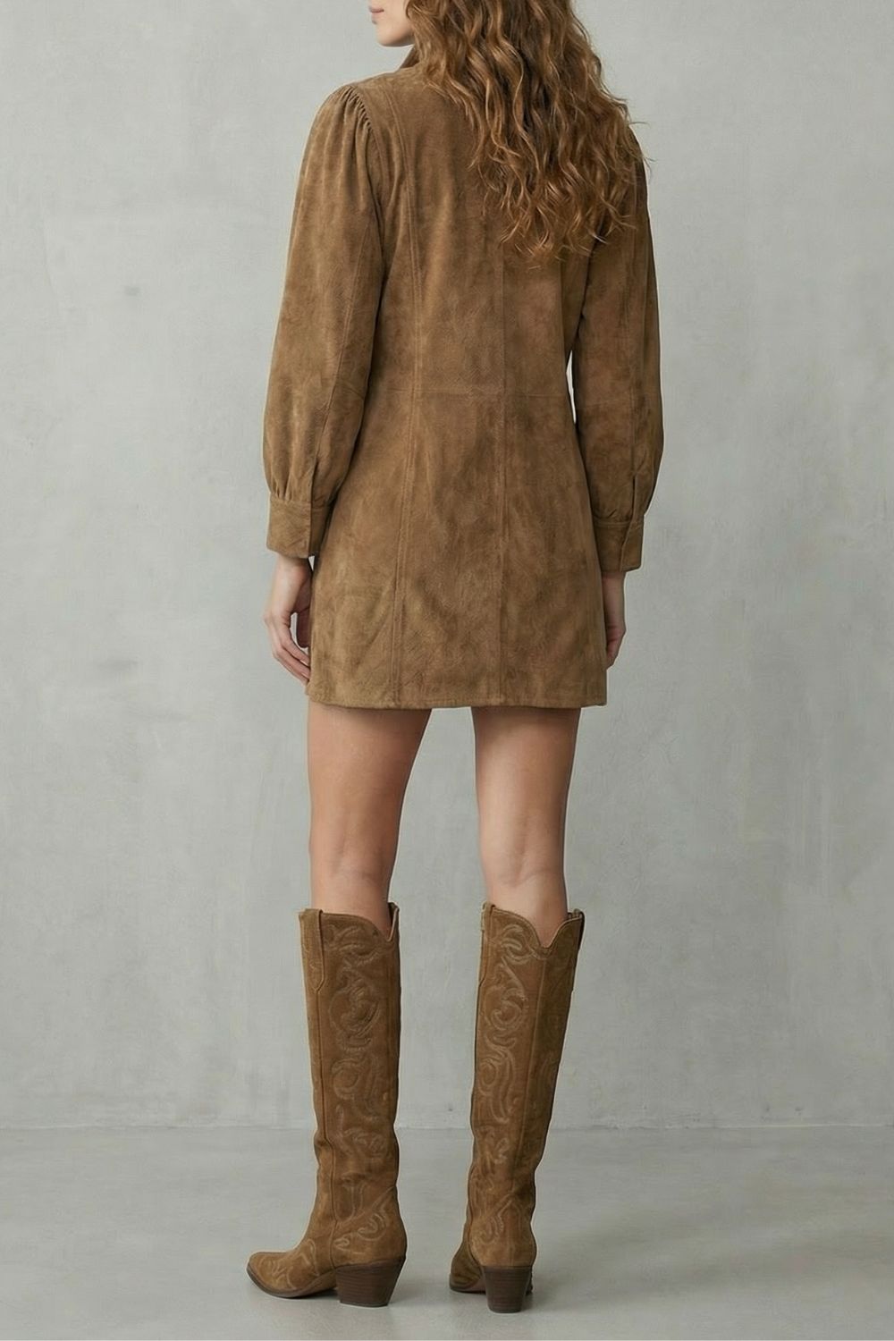 Valmira – Suede vintage charm – Mini dress-10452987576663-ZARA MAE LONDON