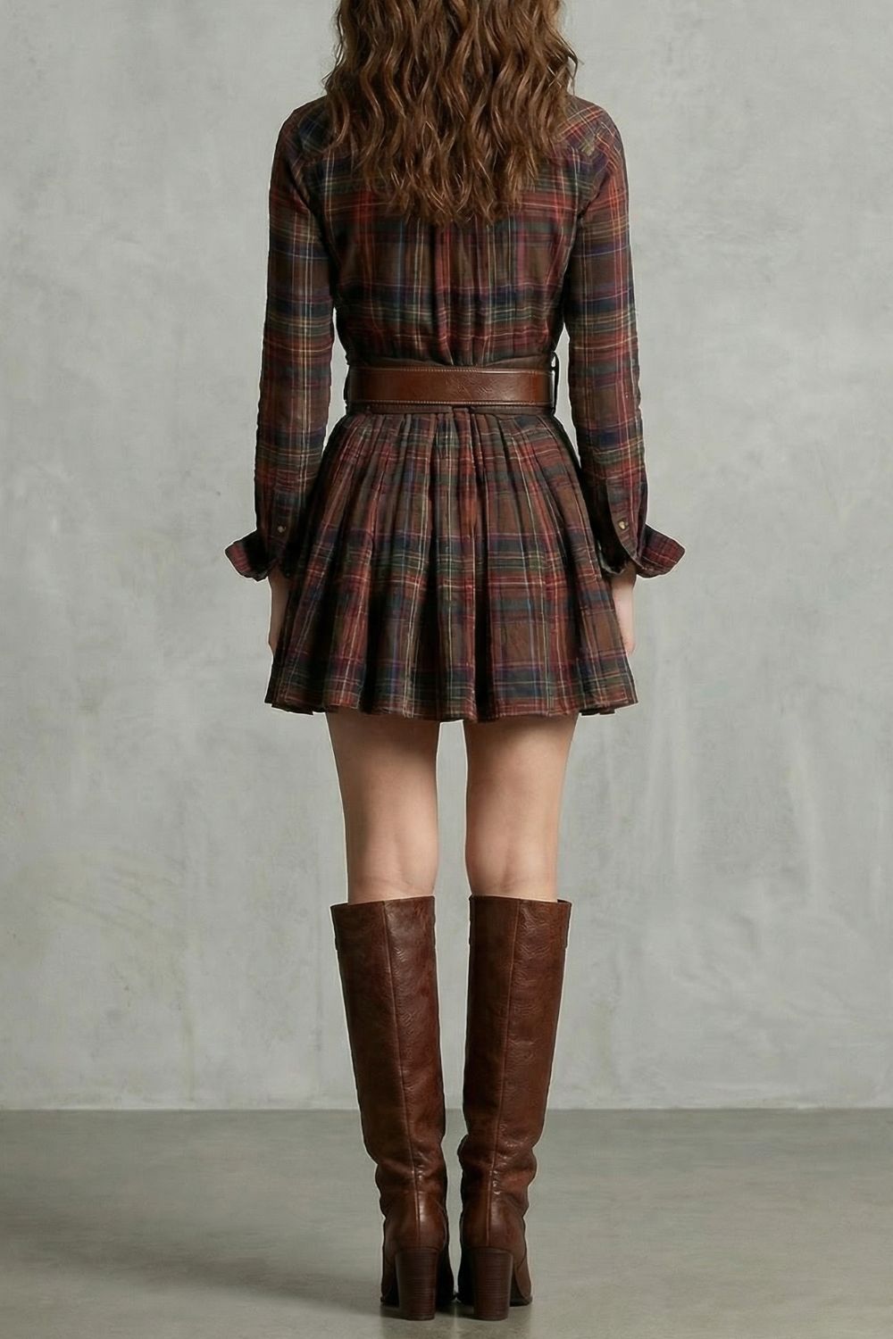 Bellarive – Tartan charm – Shirt dress (Includes belt)-10452983349591-ZARA MAE LONDON