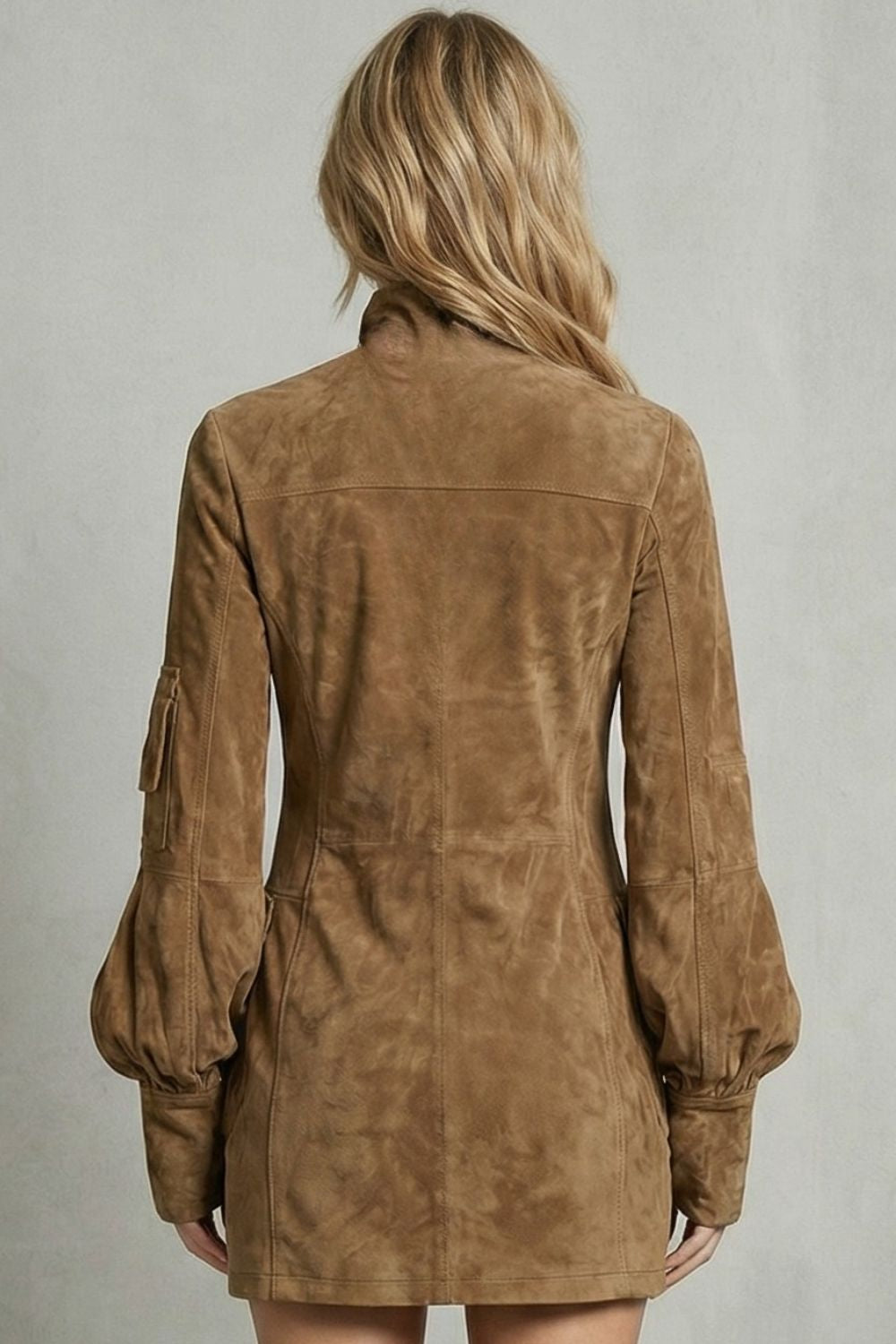 Marcella – High neck silhouette – Suede-effect mini dress-10452941308247-ZARA MAE LONDON