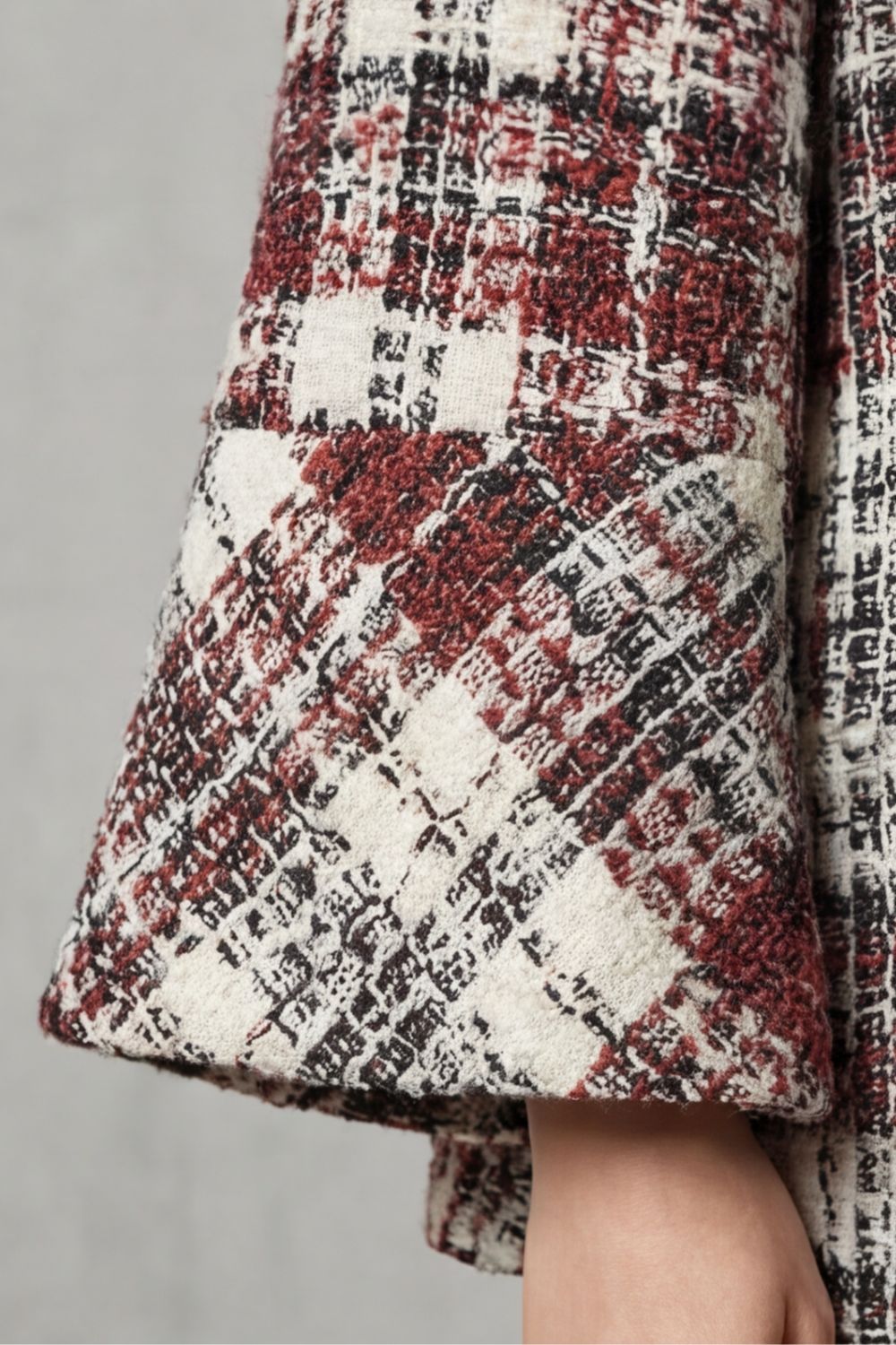 Rosélle – Vintage check flair – Wool cape coat-10475326767447-ZARA MAE LONDON