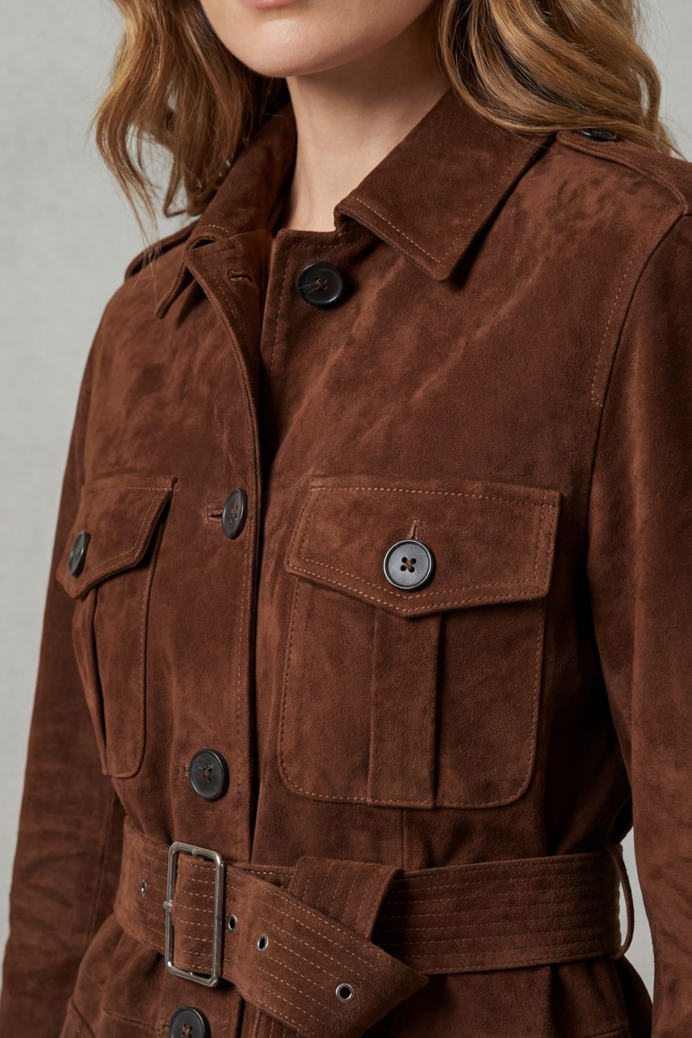 Valcarin – Belted suede style – Utility jacket-10476806177111-ZARA MAE LONDON