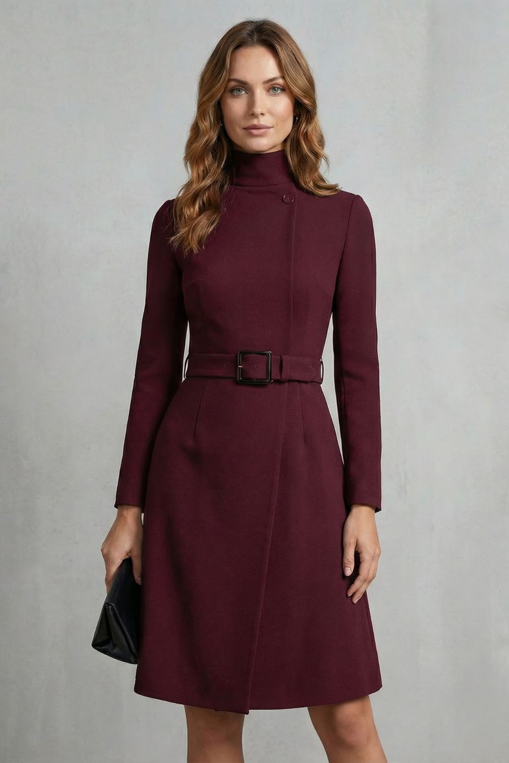 Nivara – Asymmetric belted waist – A-line midi dress-10452988920151-ZARA MAE LONDON