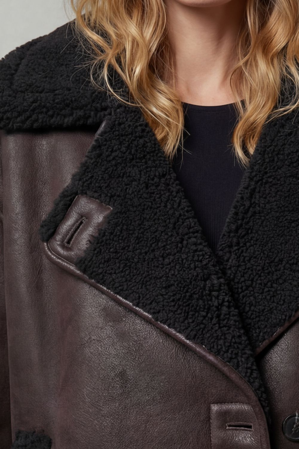 Bravonne – Shearling-lined design – Oversized aviator jacket-10477023691095-ZARA MAE LONDON