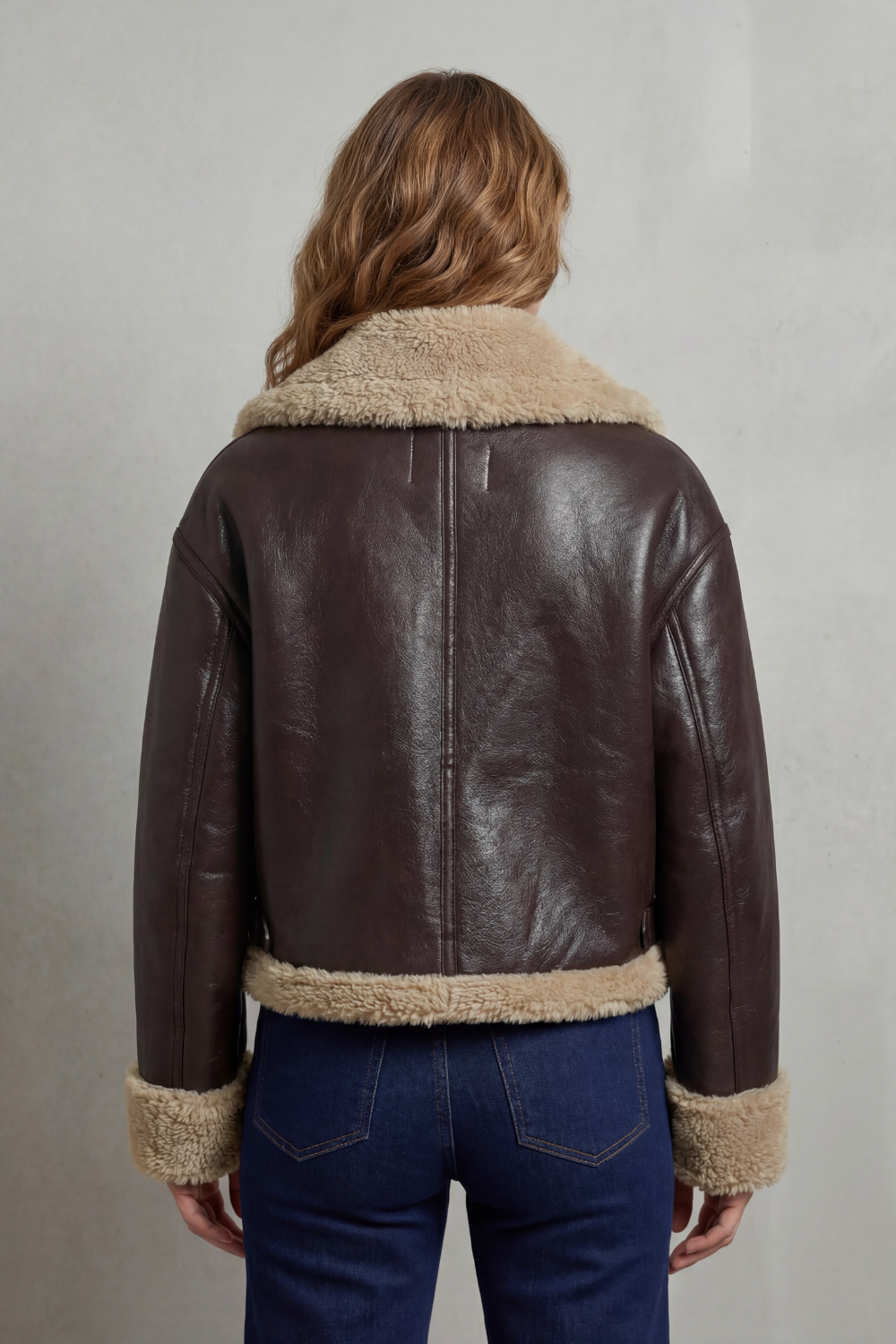 Albinette – Double-sided fleece – Cropped aviator jacket-10482640519511-ZARA MAE LONDON