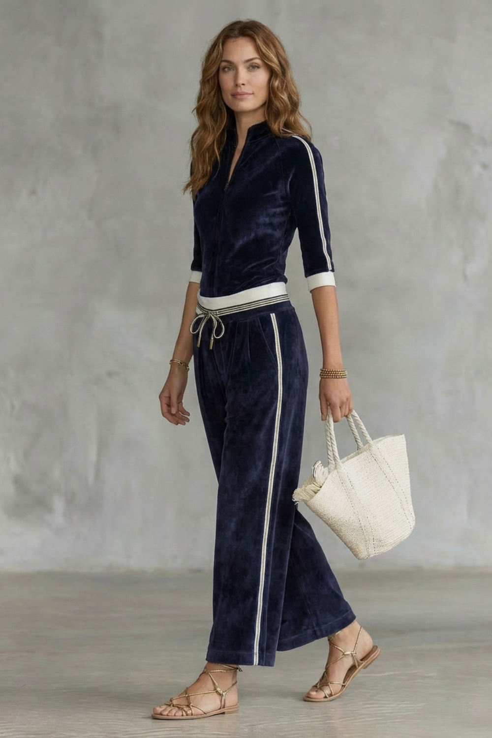 Alix Set – Luxe velour track co-ord with zip-up top & wide-leg pants-10508111413591-ZARA MAE LONDON