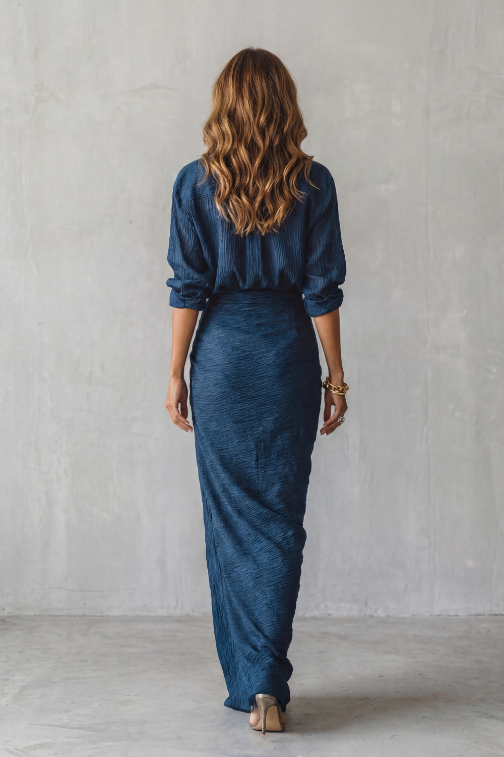 Azelline – Pleated texture elegance – Two-piece set-10434808676695-ZARA MAE LONDON