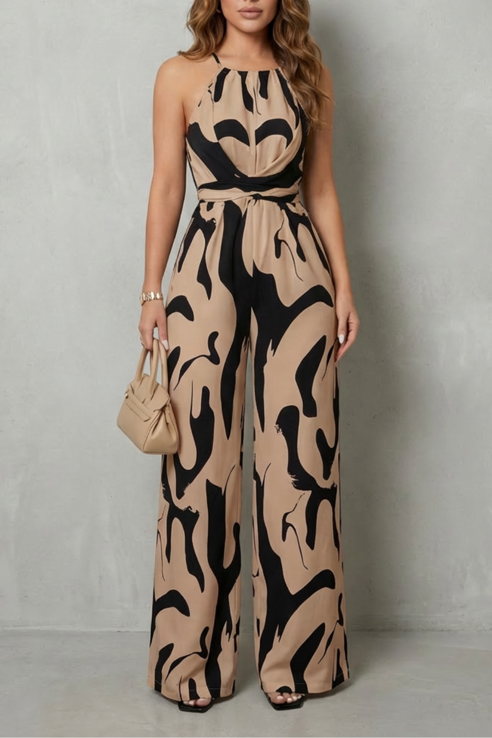 Calivana – Abstract print halter – Wide-leg jumpsuit-10510207811927-ZARA MAE LONDON