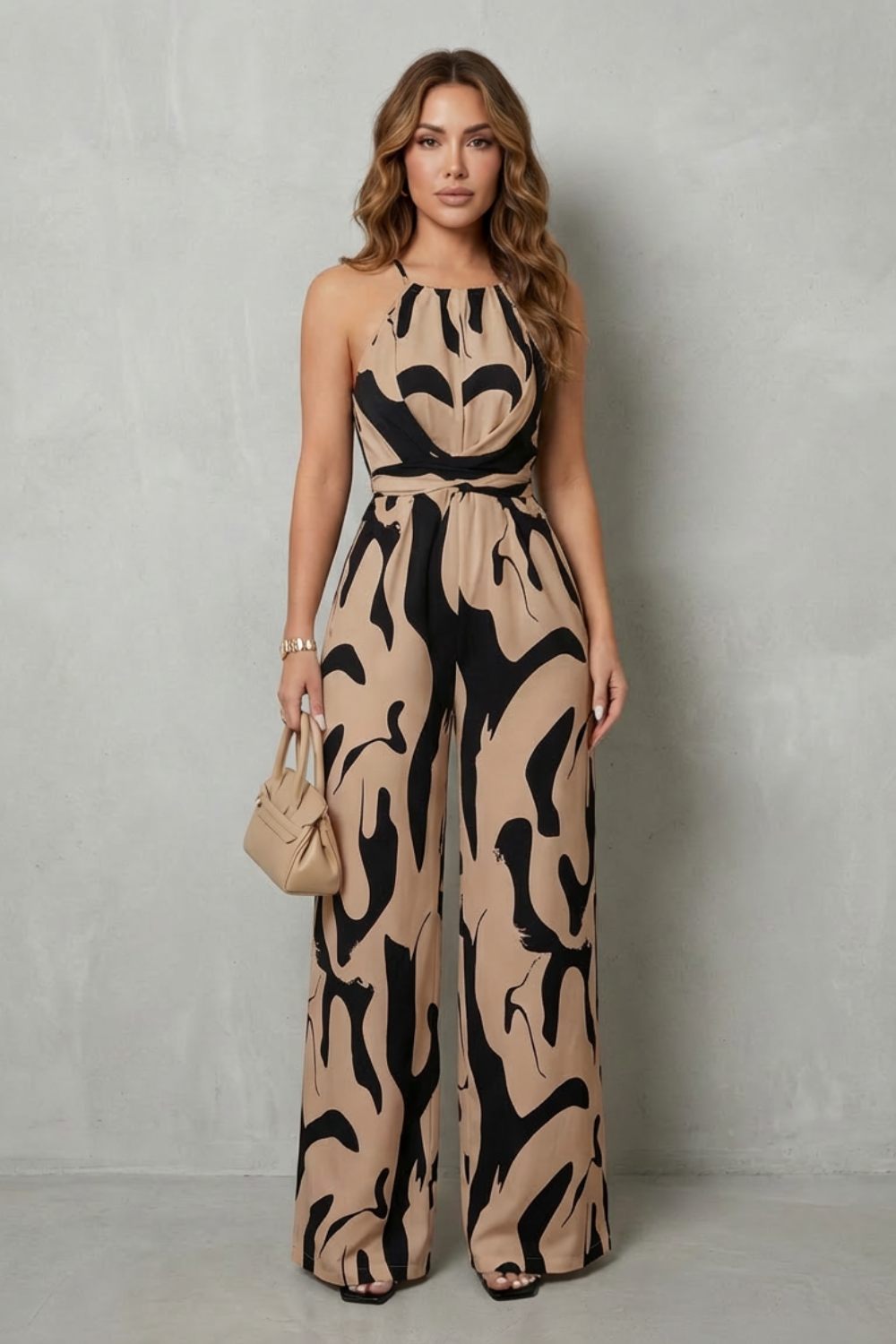 Calivana – Abstract print halter – Wide-leg jumpsuit-10510207811927-ZARA MAE LONDON