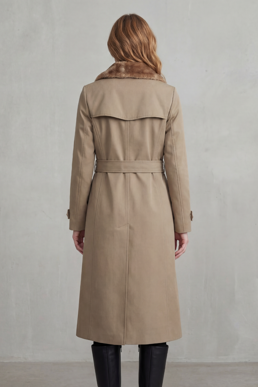 Carletta – Faux fur-lined trench – Double-breasted winter coat-10482722046295-ZARA MAE LONDON