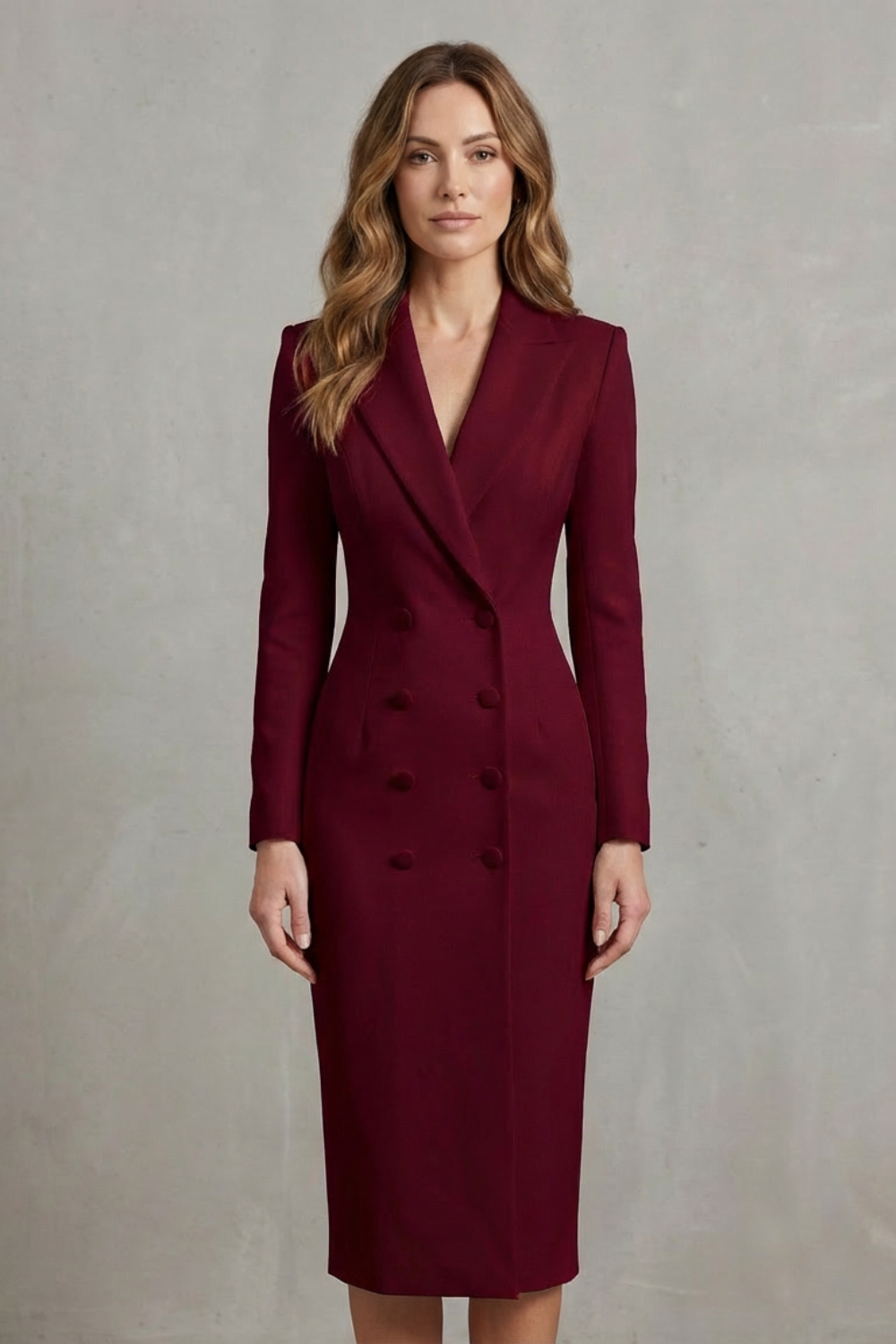 Celeste – Double-Breasted Blazer Dress – Executive Elegance for Power Dressing-10494058332503-ZARA MAE LONDON