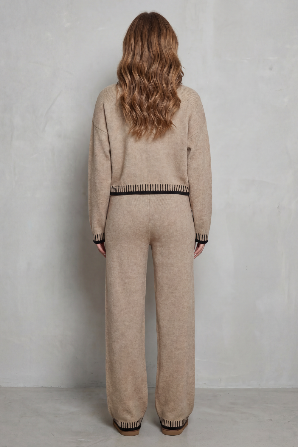 Cerivelle – Contrast trim – Knit loungewear set-10494039949655-ZARA MAE LONDON