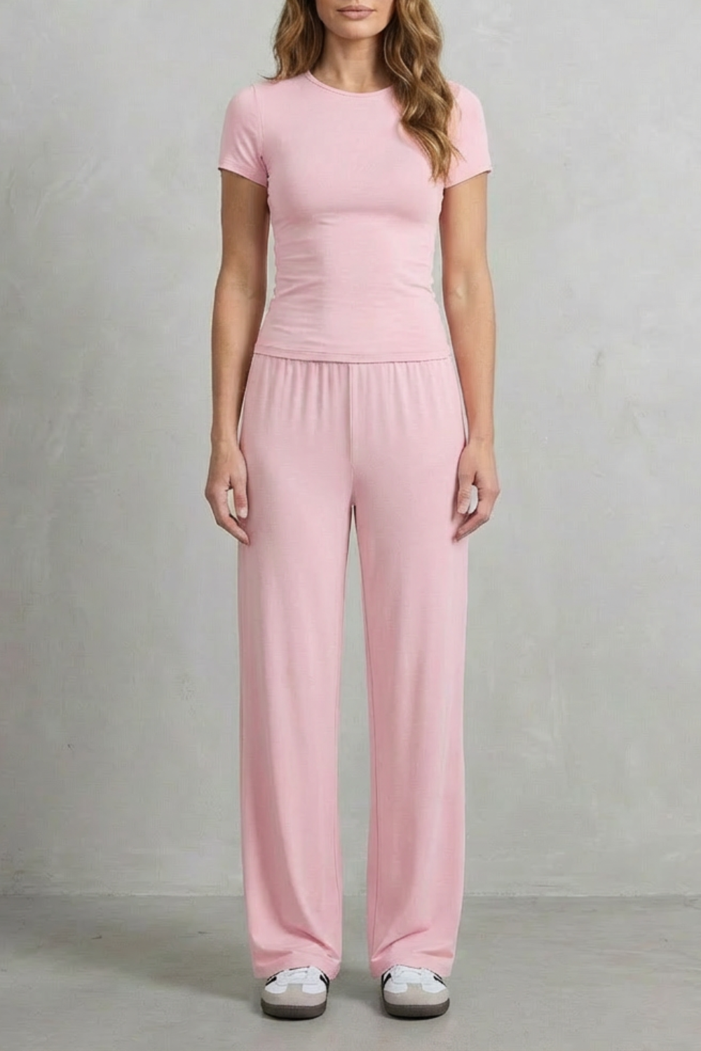 Élan – Sleek Simplicity – Pure Color Wide-Leg Pants Suit-10508117770583-ZARA MAE LONDON
