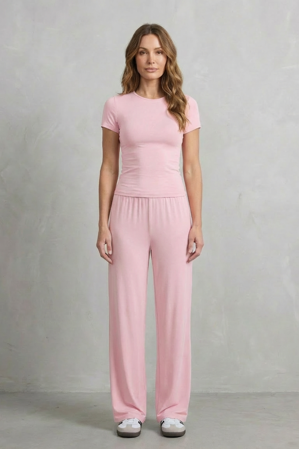 Élan – Sleek Simplicity – Pure Color Wide-Leg Pants Suit-10508117770583-ZARA MAE LONDON