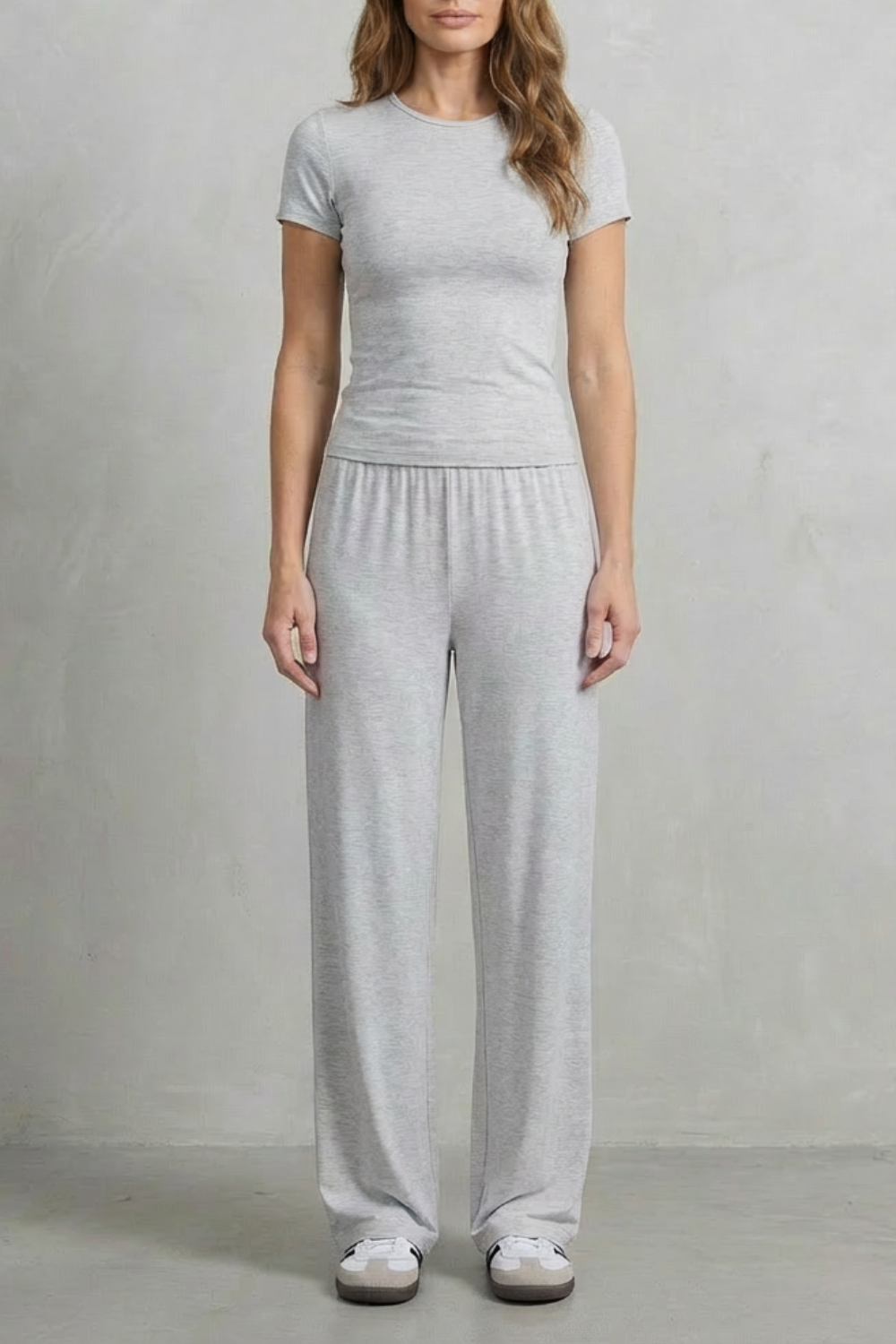 Élan – Sleek Simplicity – Pure Color Wide-Leg Pants Suit-10508117770583-ZARA MAE LONDON