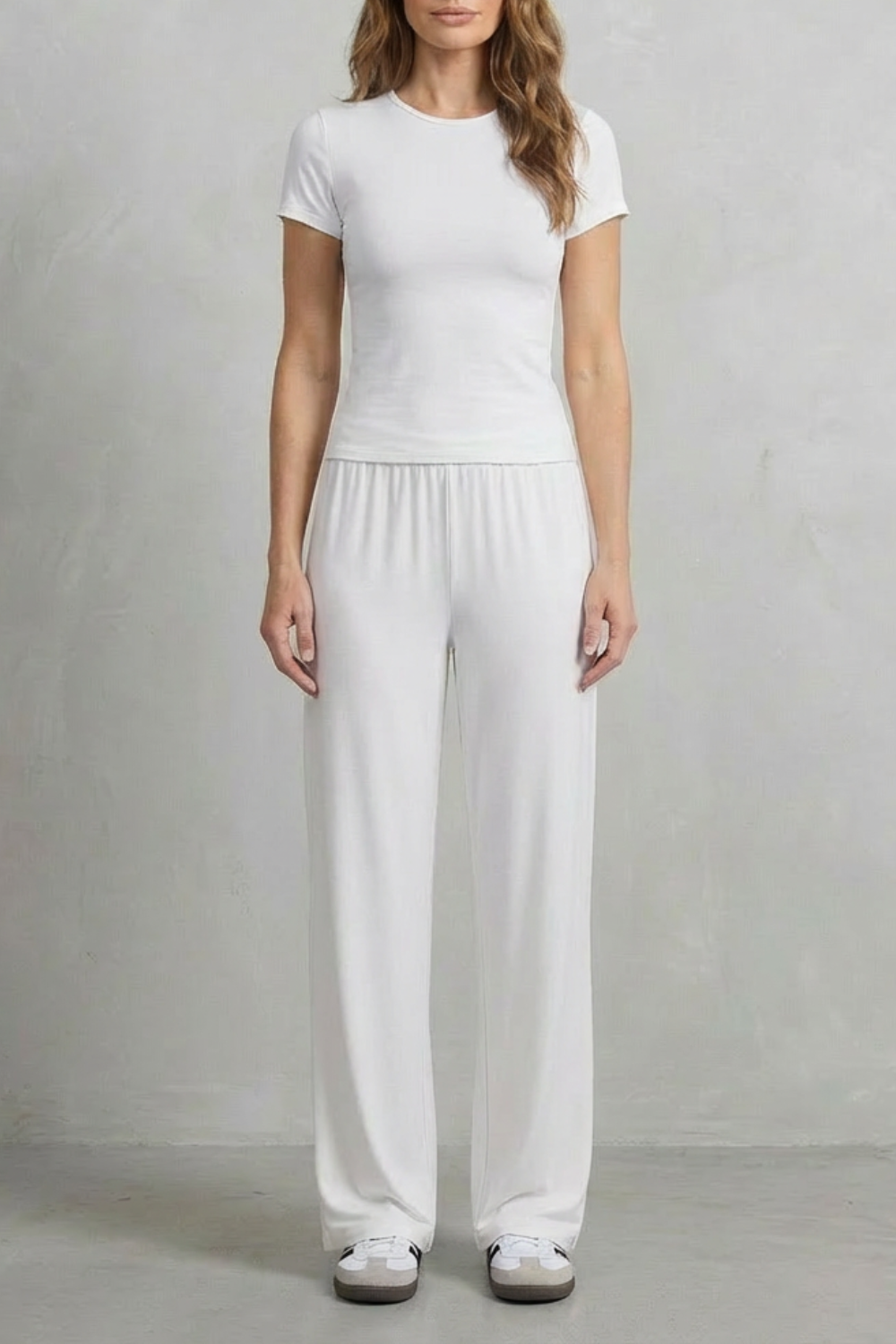 Élan – Sleek Simplicity – Pure Color Wide-Leg Pants Suit-10508117770583-ZARA MAE LONDON