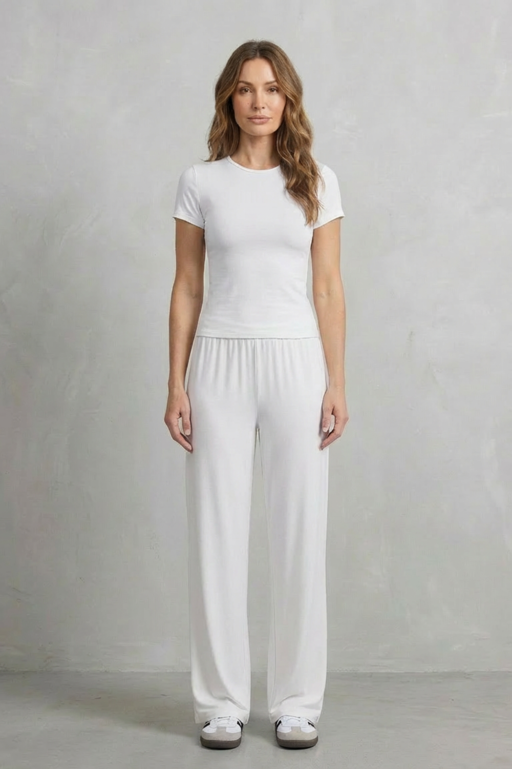 Élan – Sleek Simplicity – Pure Color Wide-Leg Pants Suit-10508117770583-ZARA MAE LONDON
