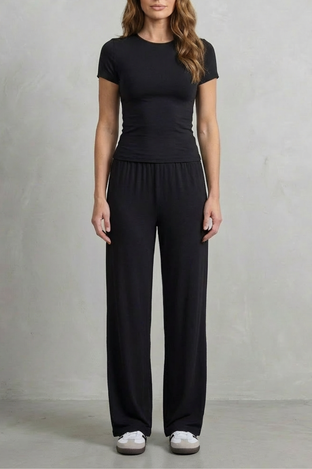 Élan – Sleek Simplicity – Pure Color Wide-Leg Pants Suit-10508117770583-ZARA MAE LONDON