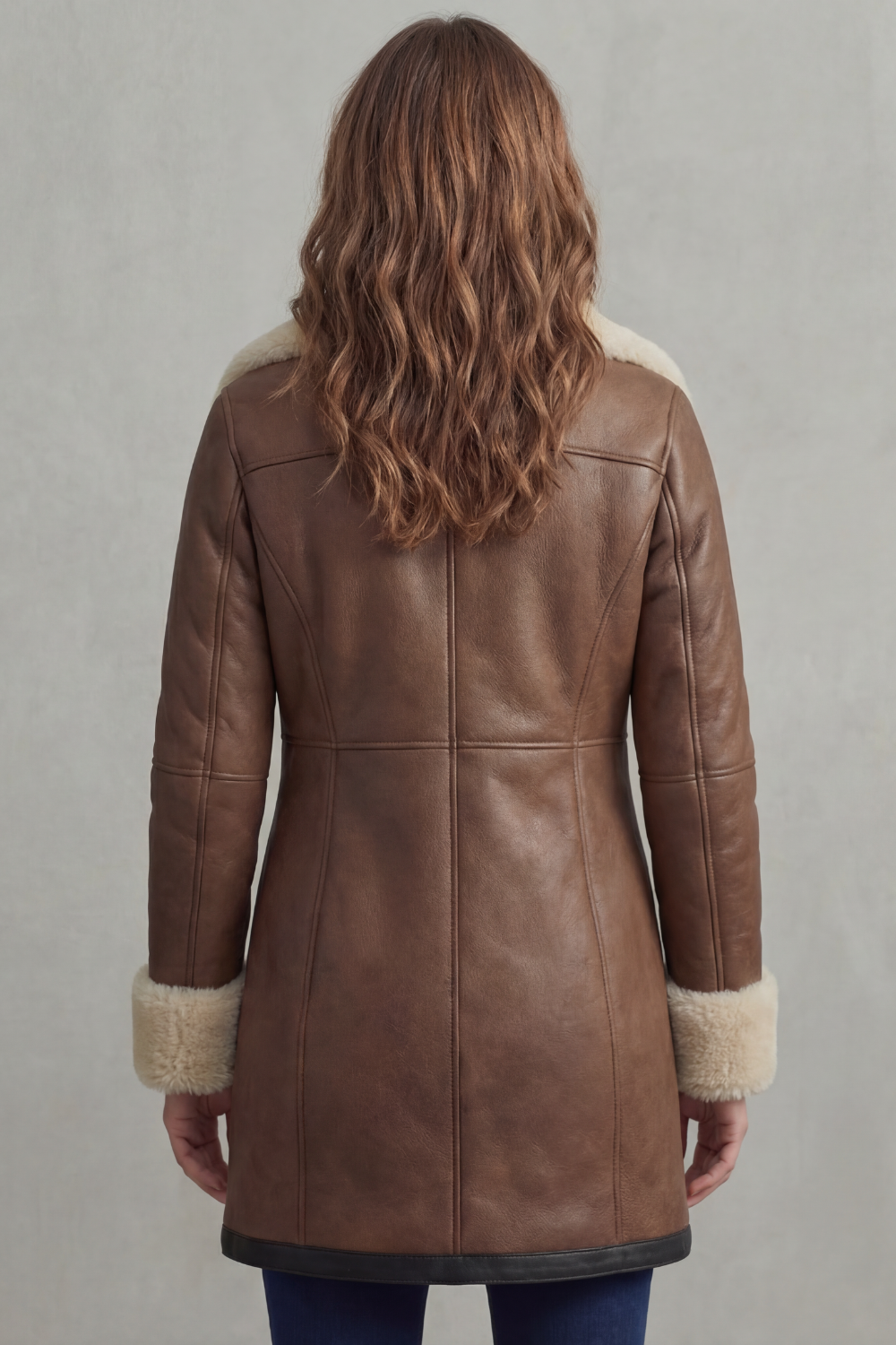 Elisara – Shearling collar – Leather winter coat-10481800511831-ZARA MAE LONDON