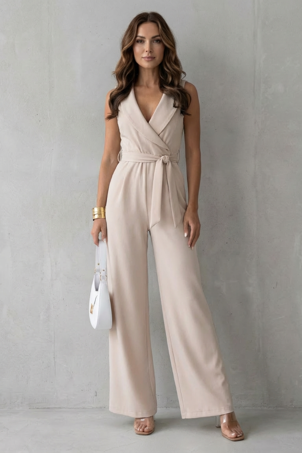 Elisavie – Lapel wrap waist – Tailored jumpsuit-10510417625431-ZARA MAE LONDON