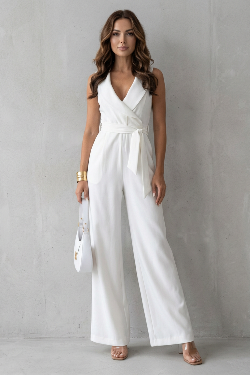 Elisavie – Lapel wrap waist – Tailored jumpsuit-10510417625431-ZARA MAE LONDON
