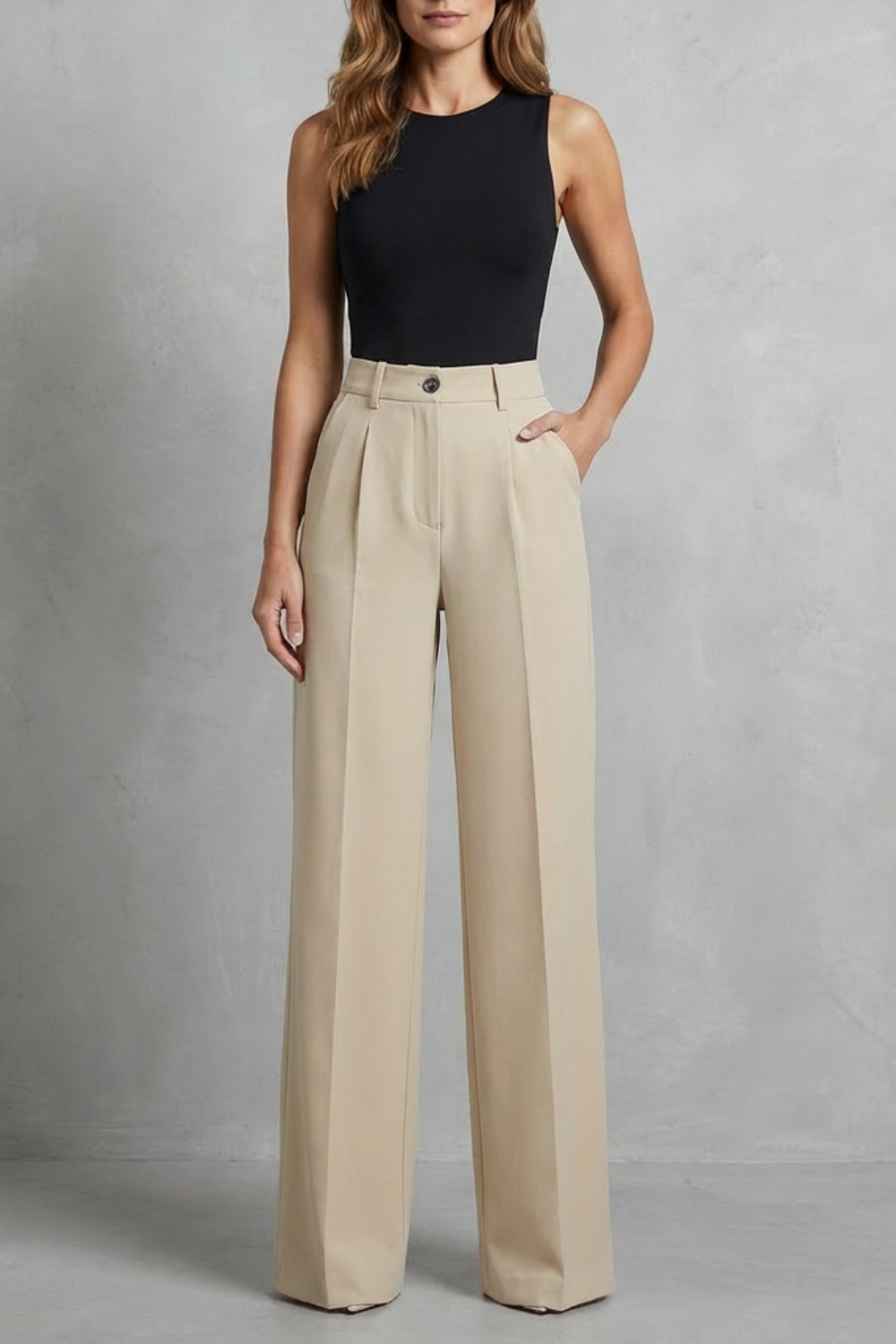 Elozane – Tailored pleats – High-waist wide-leg trousers-10507987943767-ZARA MAE LONDON