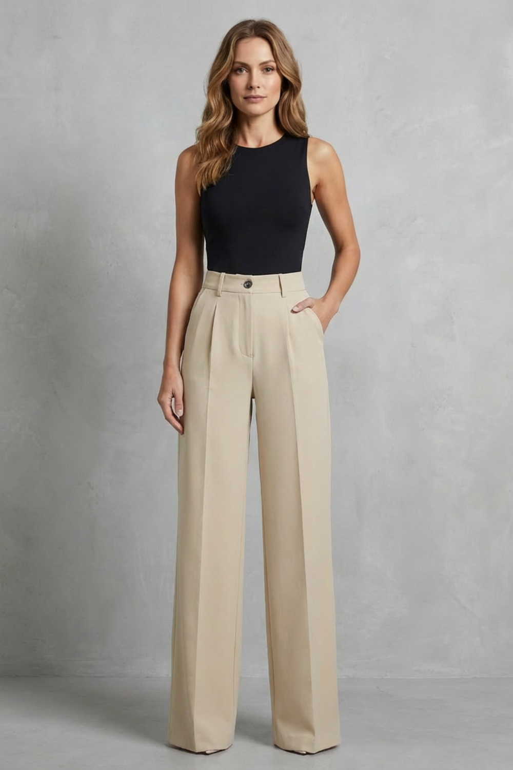Elozane – Tailored pleats – High-waist wide-leg trousers-10507987943767-ZARA MAE LONDON