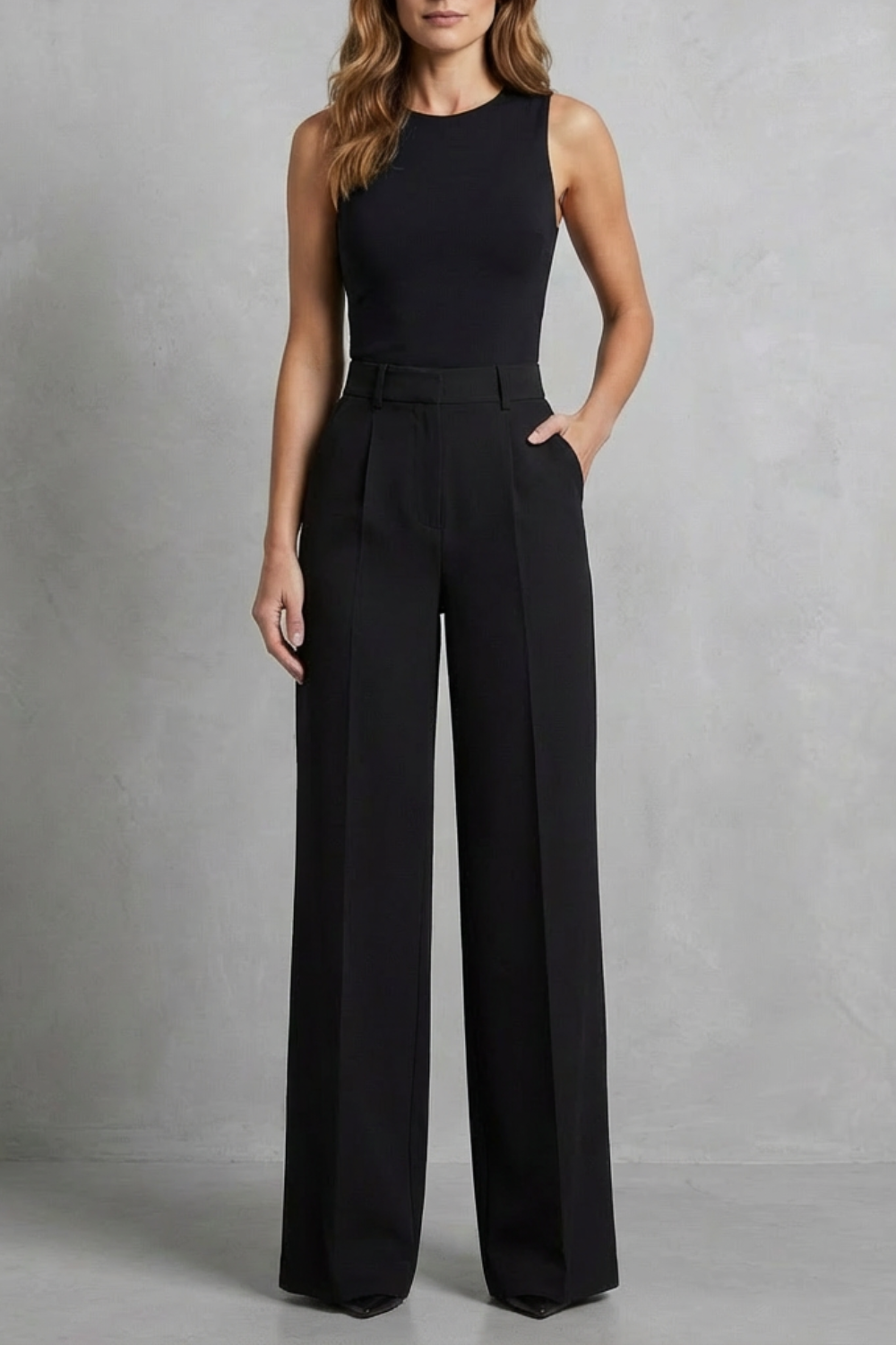 Elozane – Tailored pleats – High-waist wide-leg trousers-10507987943767-ZARA MAE LONDON
