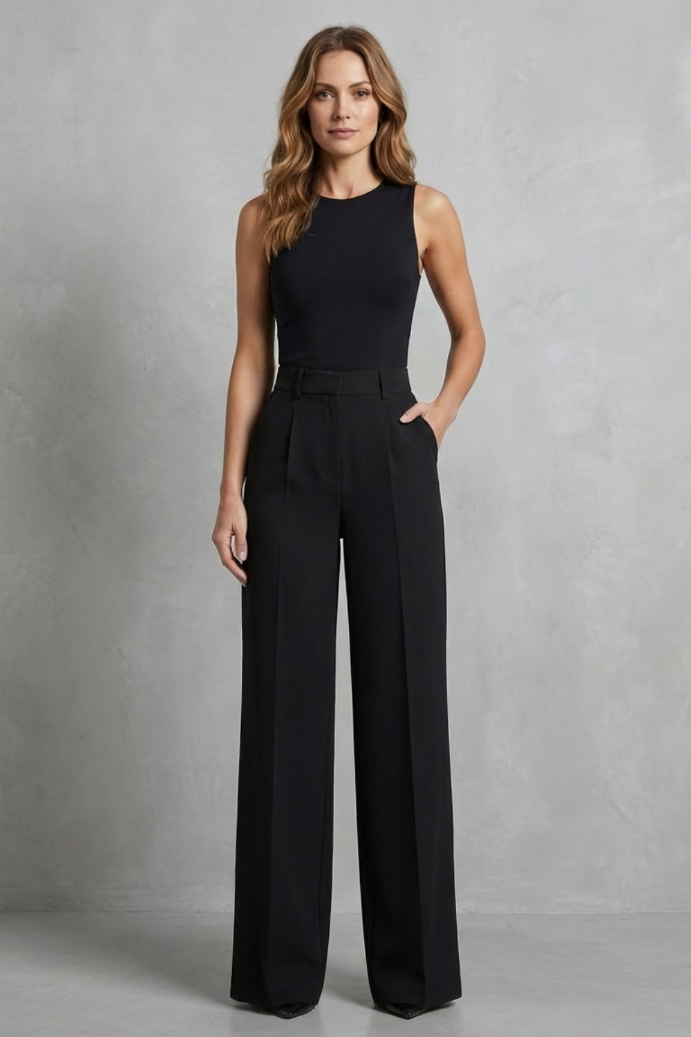 Elozane – Tailored pleats – High-waist wide-leg trousers-10507987943767-ZARA MAE LONDON