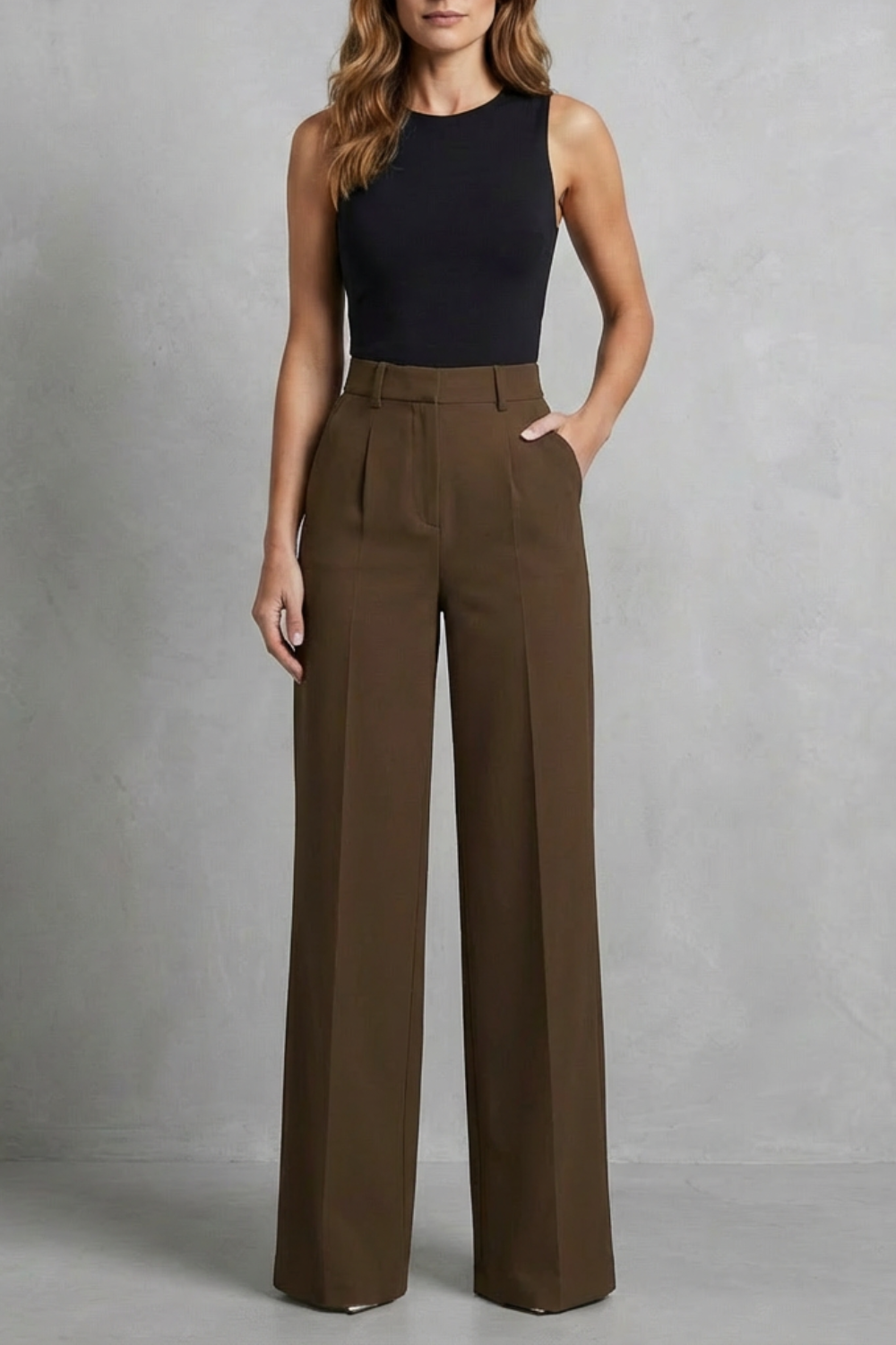 Elozane – Tailored pleats – High-waist wide-leg trousers-10507987943767-ZARA MAE LONDON