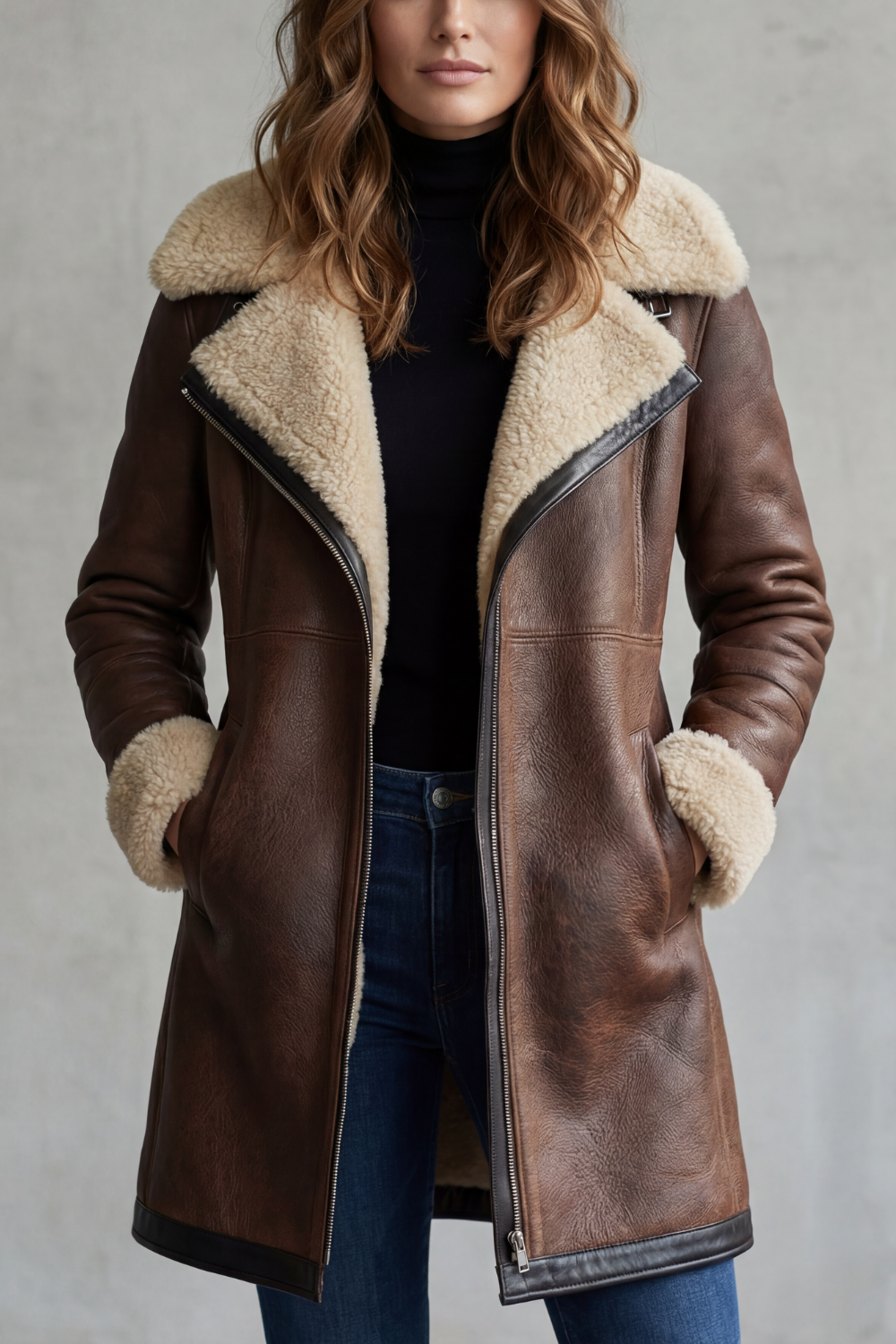 Everlyn – Shearling-lined elegance – leather coat-10482669125975-ZARA MAE LONDON