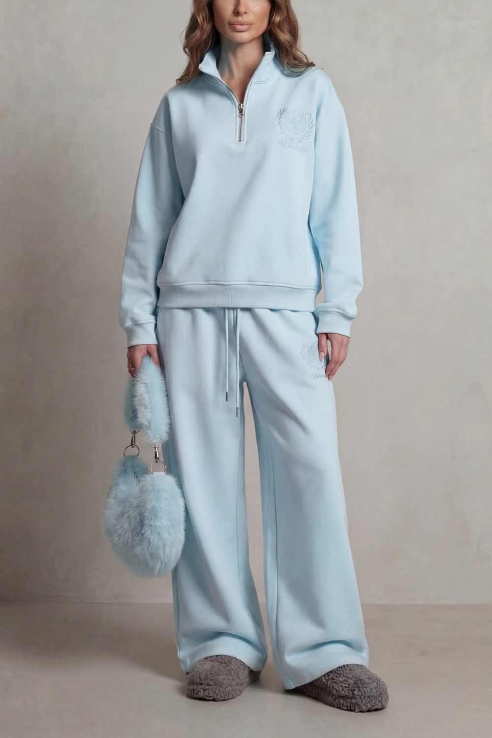 Florevée – Embroidered crest – Zip lounge set-10487014326615-ZARA MAE LONDON