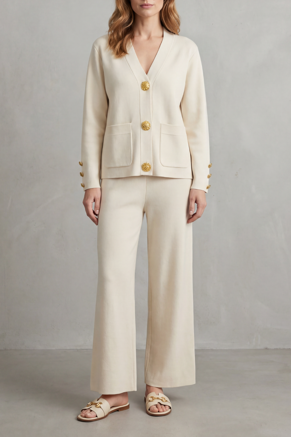 Livia – Gold button detail – Buttoned lounge set-10490773799255-ZARA MAE LONDON