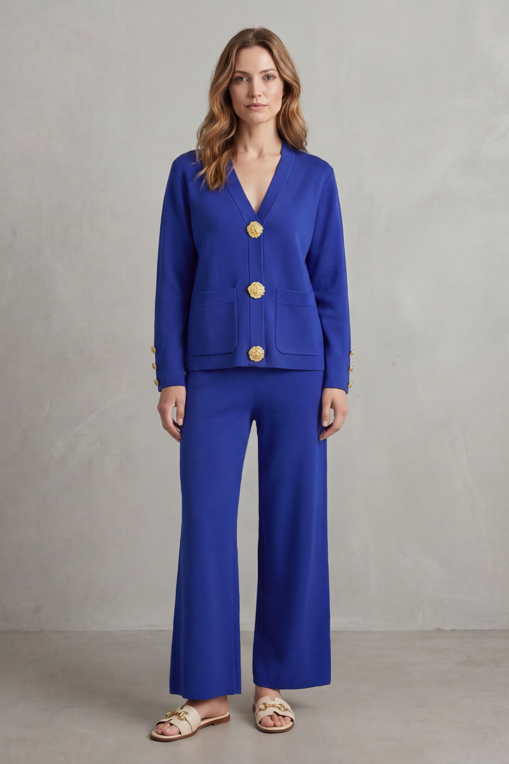 Livia – Gold button detail – Buttoned lounge set-10490773799255-ZARA MAE LONDON