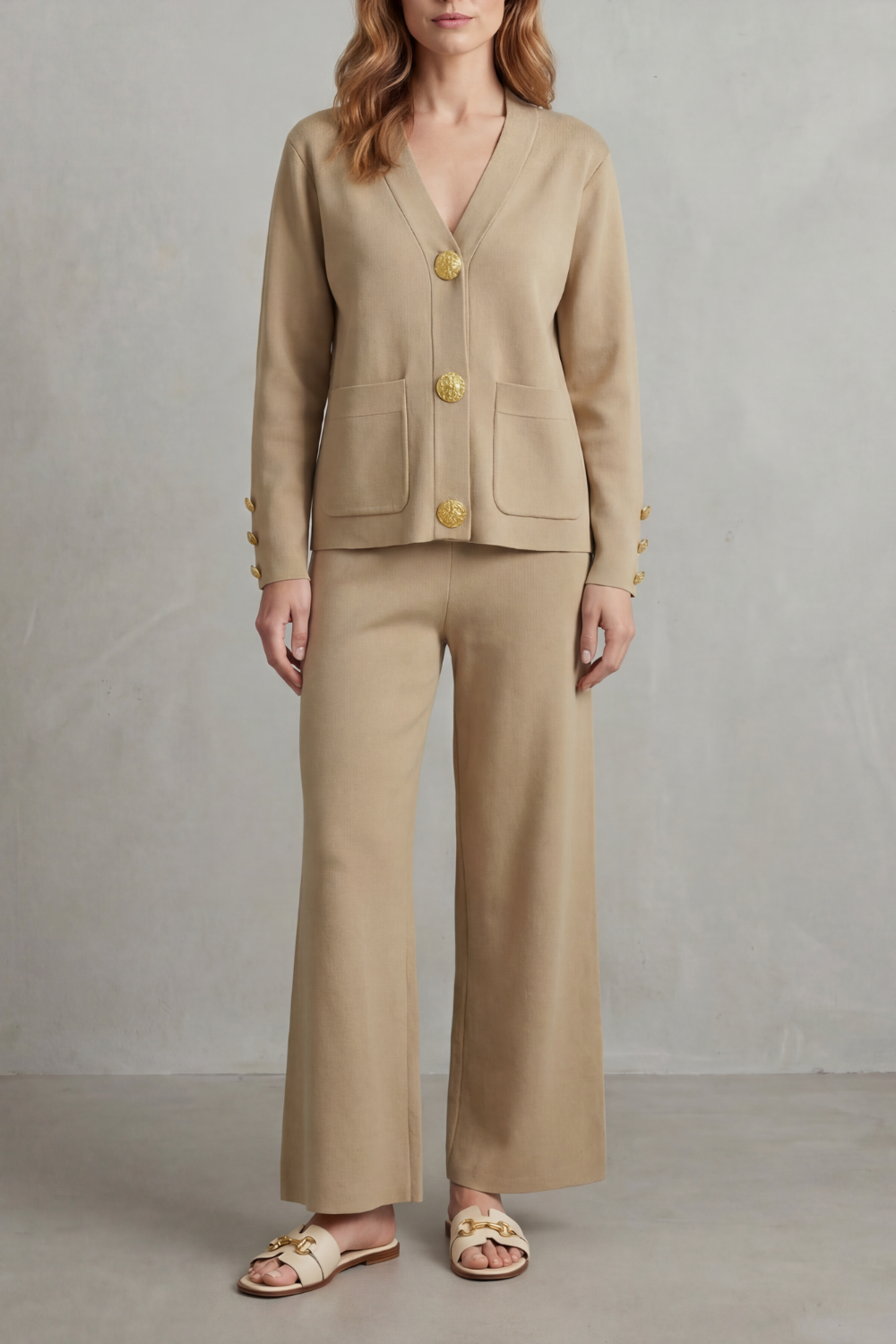 Livia – Gold button detail – Buttoned lounge set-10490773799255-ZARA MAE LONDON