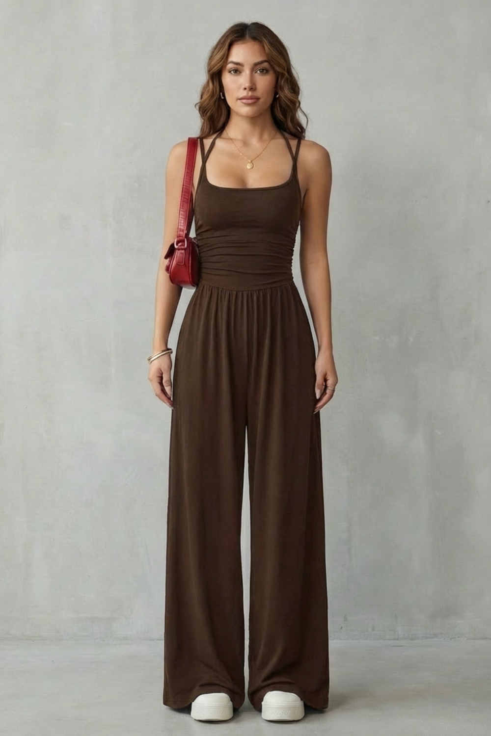 Lunarra – Double strap fit – Wide-leg jumpsuit-10510237008215-ZARA MAE LONDON