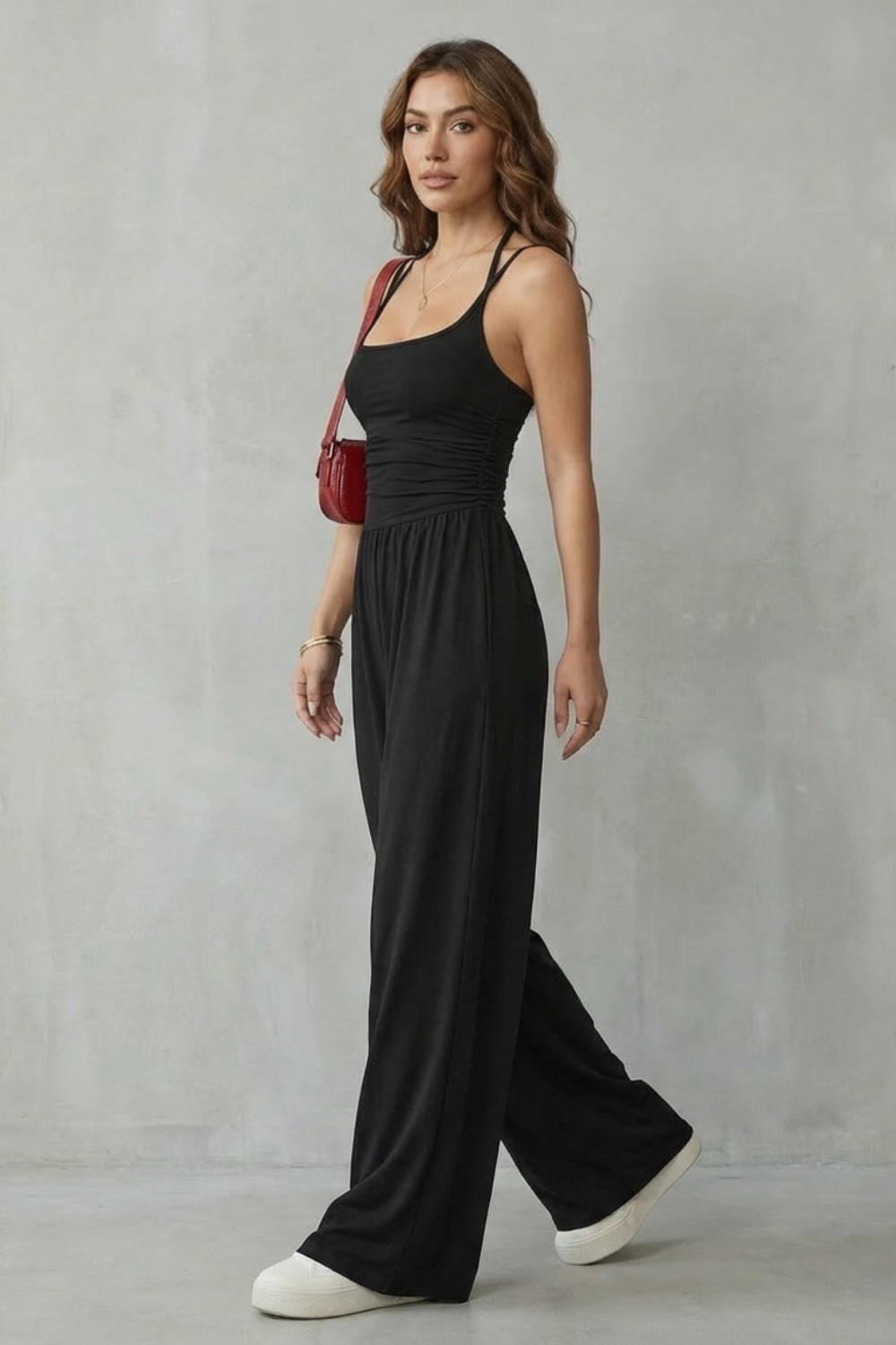 Lunarra – Double strap fit – Wide-leg jumpsuit-10510237008215-ZARA MAE LONDON