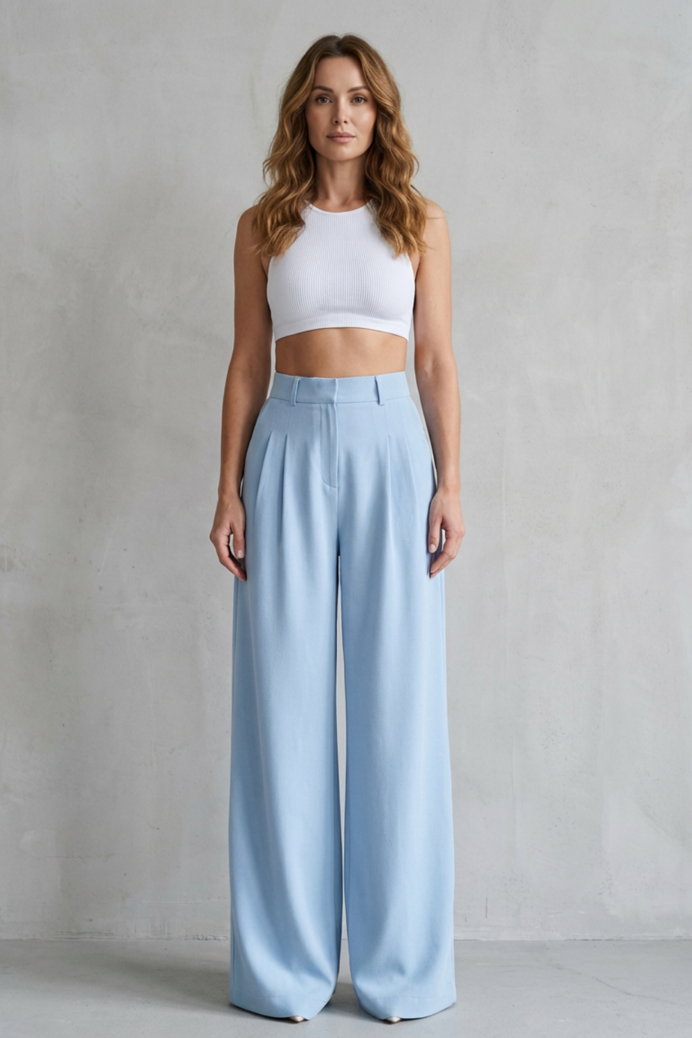 Lunévia – Flowing drape – Wide-leg tailored trousers-10507975622999-ZARA MAE LONDON