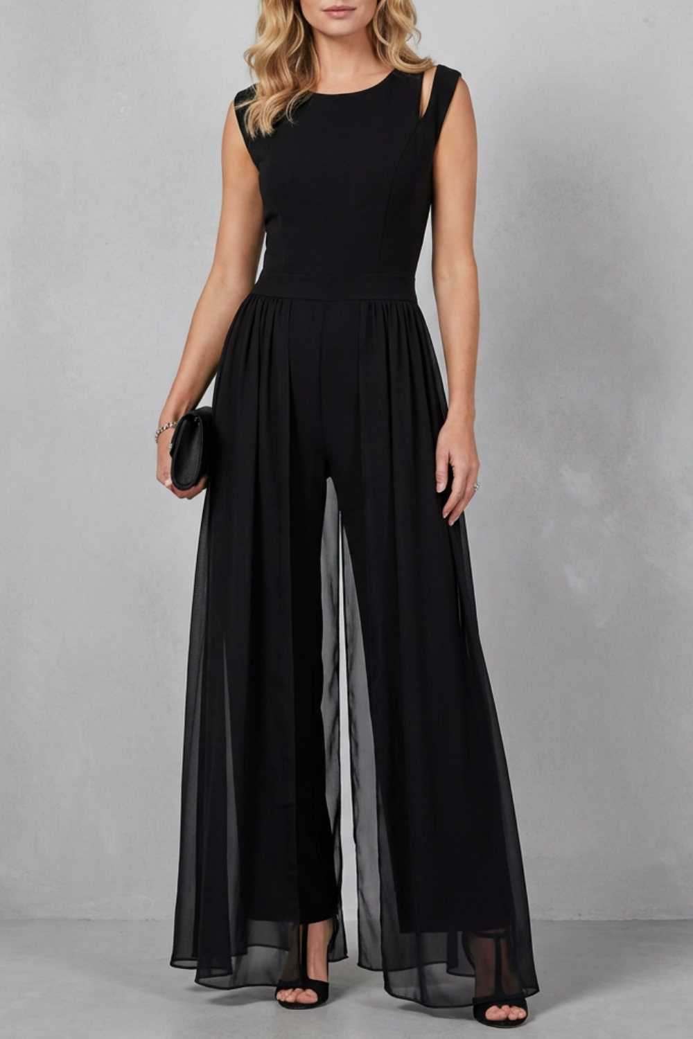 Maelira – Sheer panel cutout – Evening jumpsuit-10510486602071-ZARA MAE LONDON