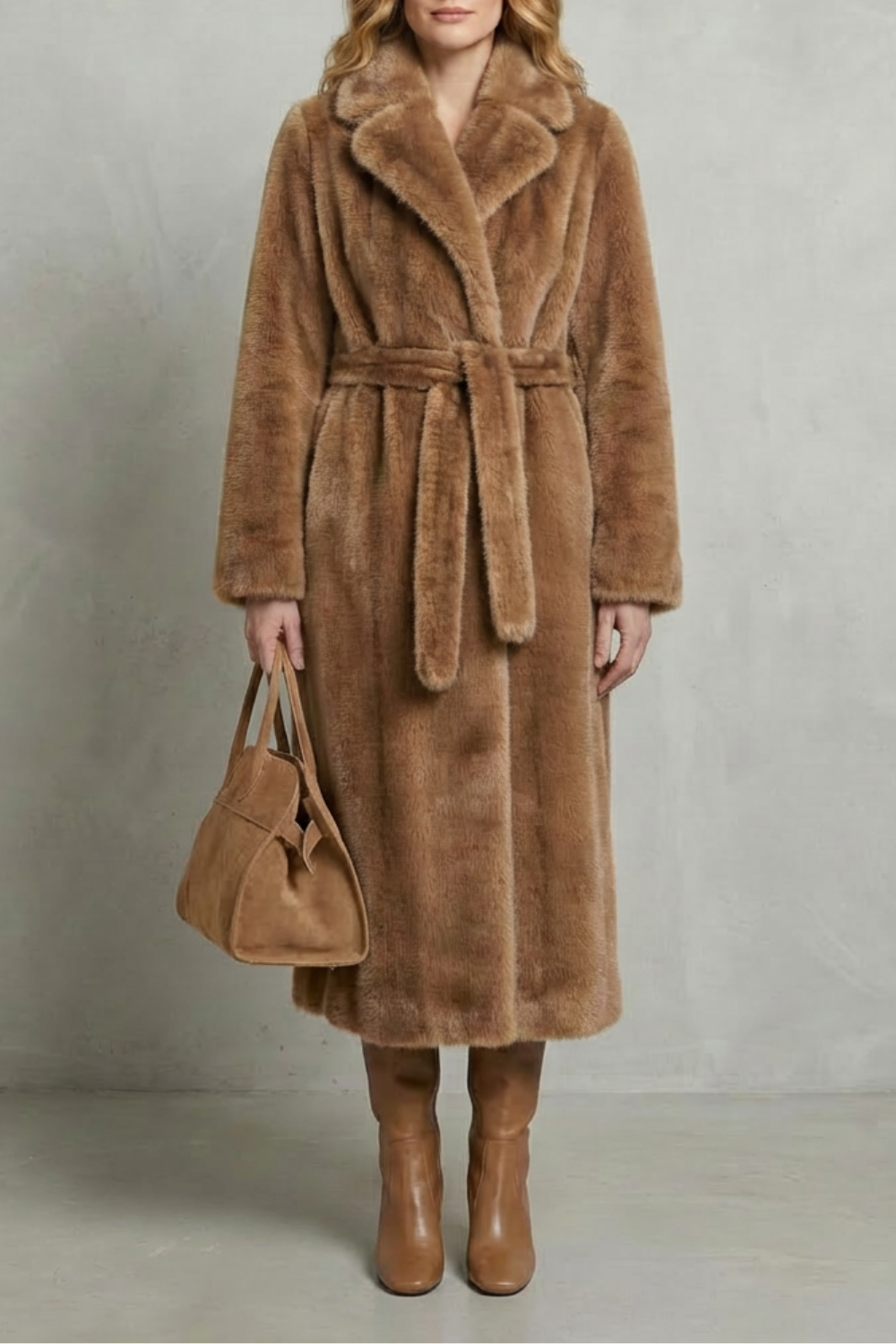 Marivonne – Oversized silhouette – Faux fur long coat-10494035165527-ZARA MAE LONDON