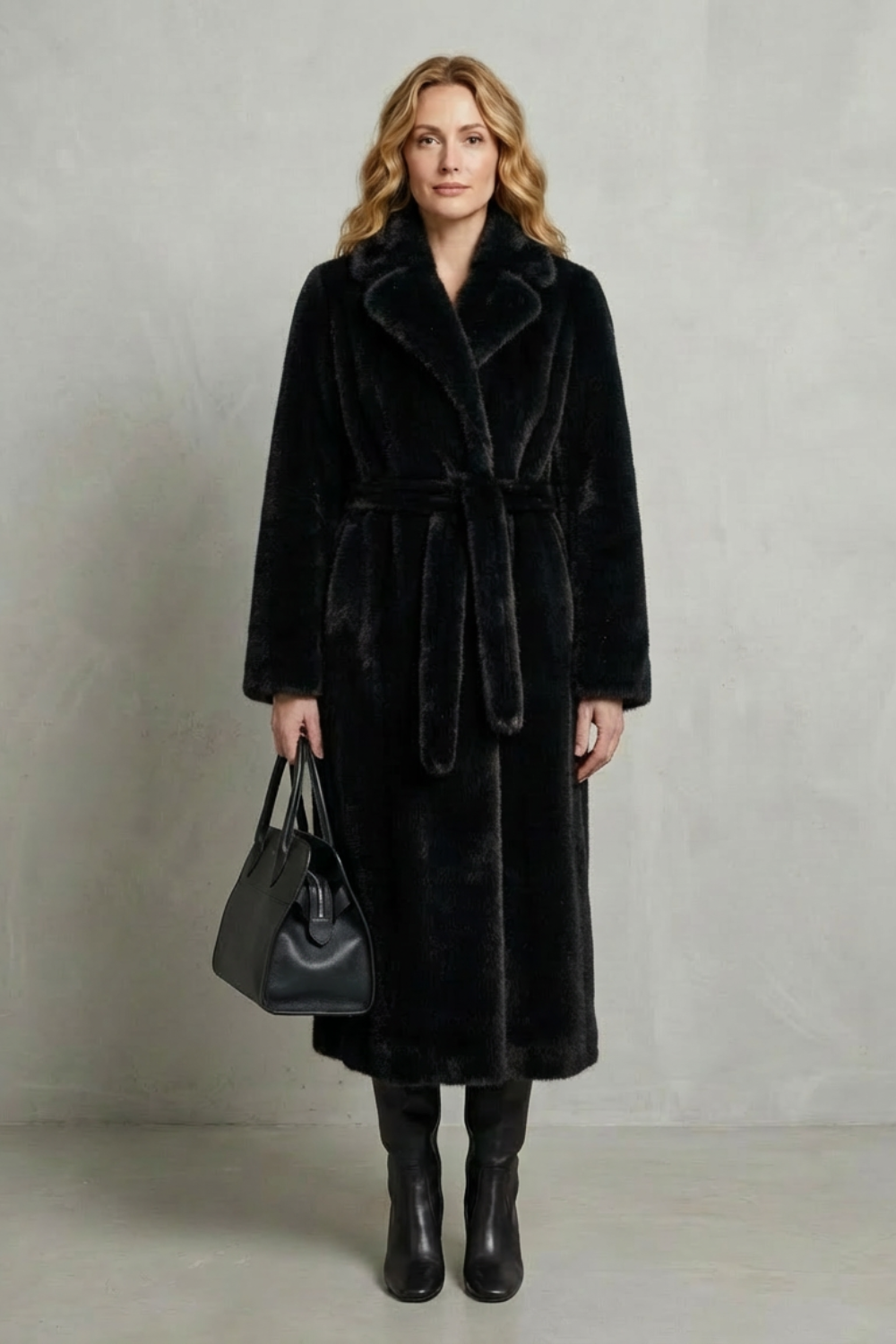 Marivonne – Oversized silhouette – Faux fur long coat-10494035165527-ZARA MAE LONDON